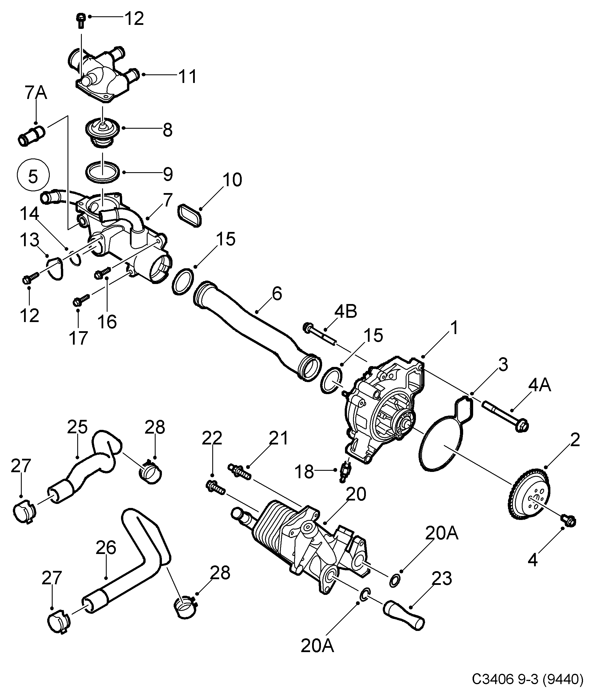 Pontiac 90537471 - SEAL,WAT INL(ROUND WILL CHANGE TO OBLONG SHAPE WHEN ASSEMBLED)(A vvparts.bg