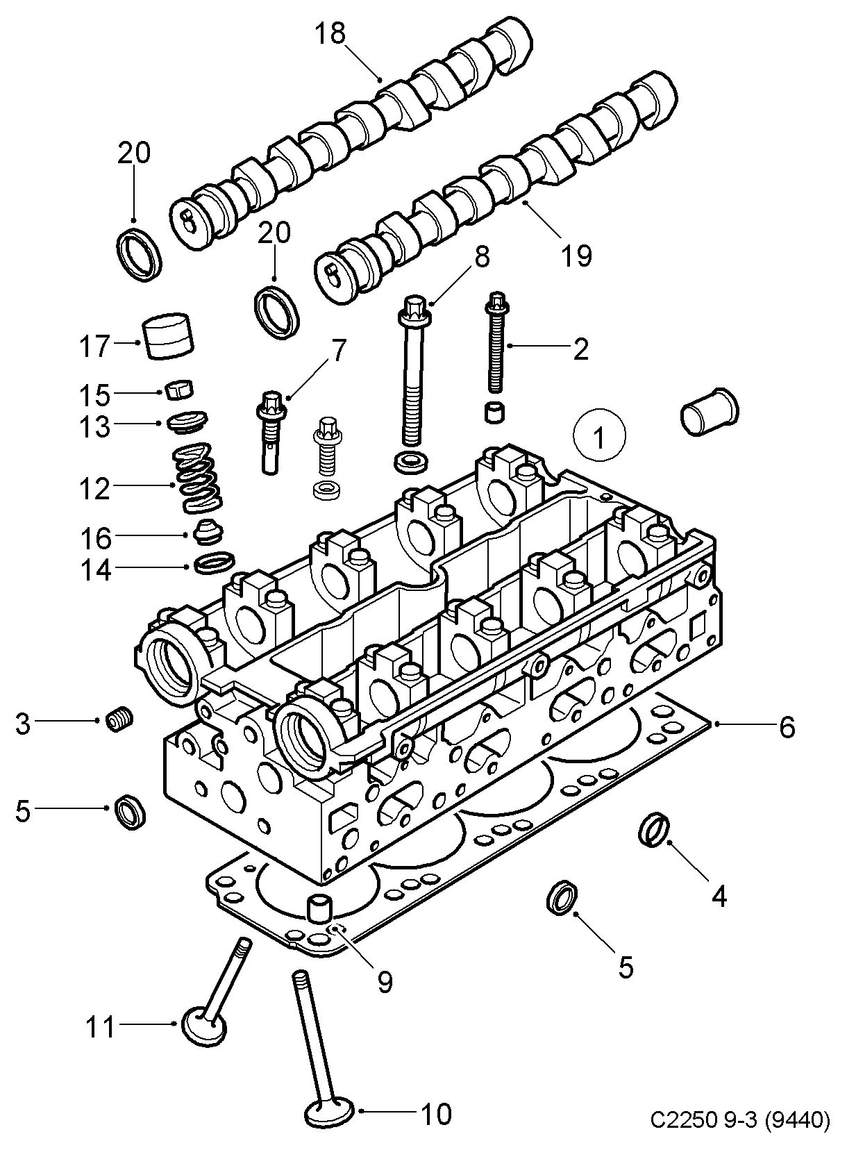 SAAB 90 298 390 - Семеринг, разпределителен вал vvparts.bg