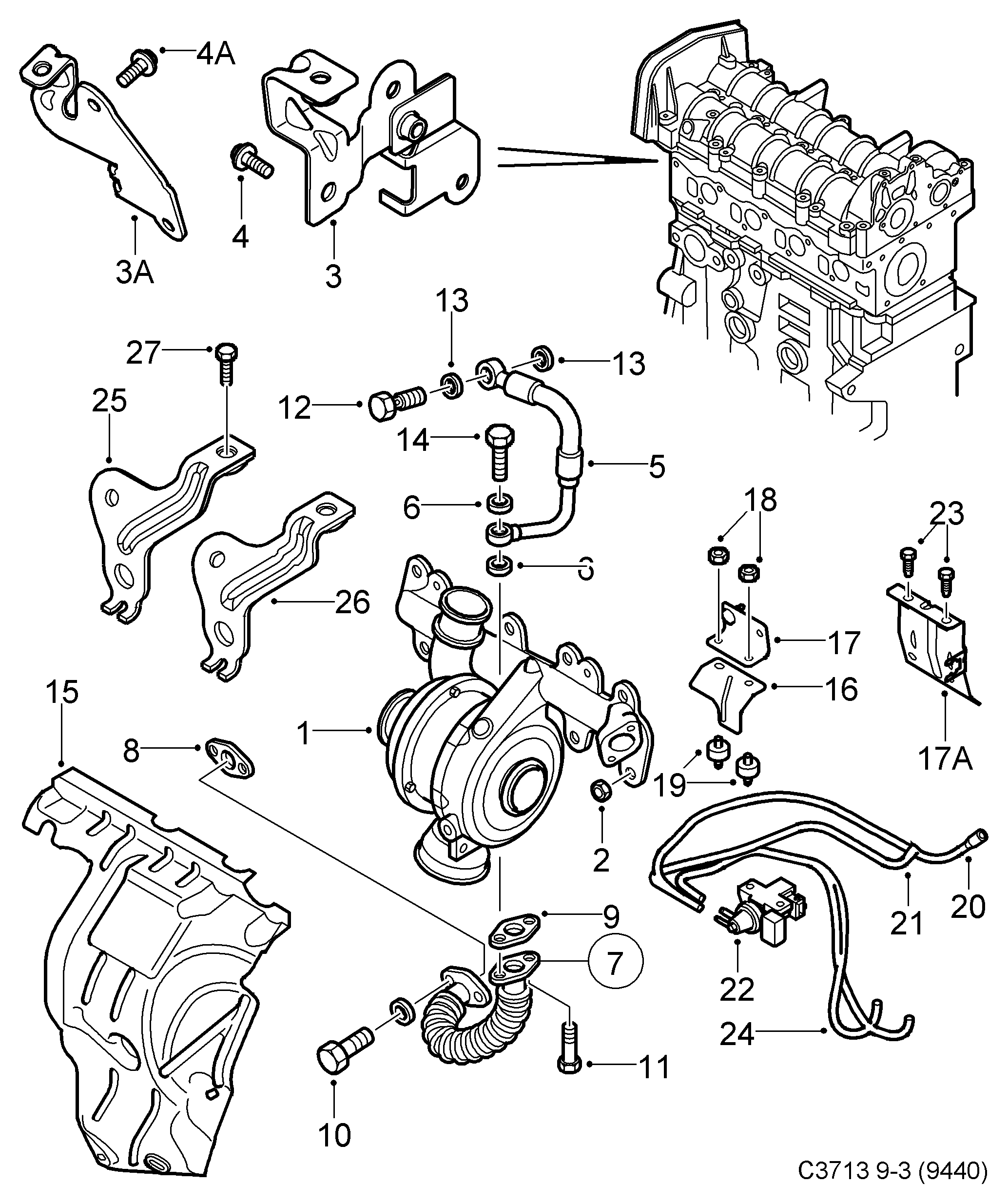 Opel 93192073* - Турбина, принудително пълнене с въздух vvparts.bg