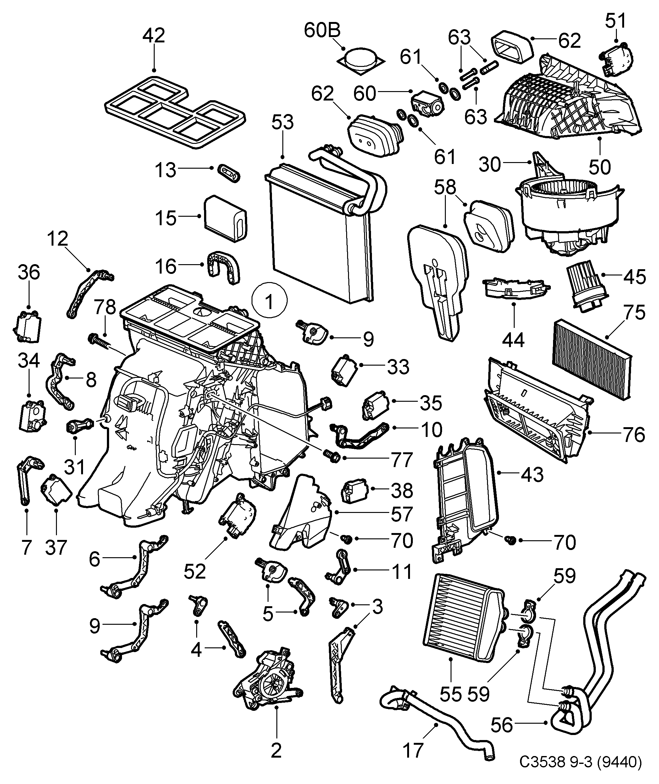 Opel 93172299 - Филтър купе (поленов филтър) vvparts.bg