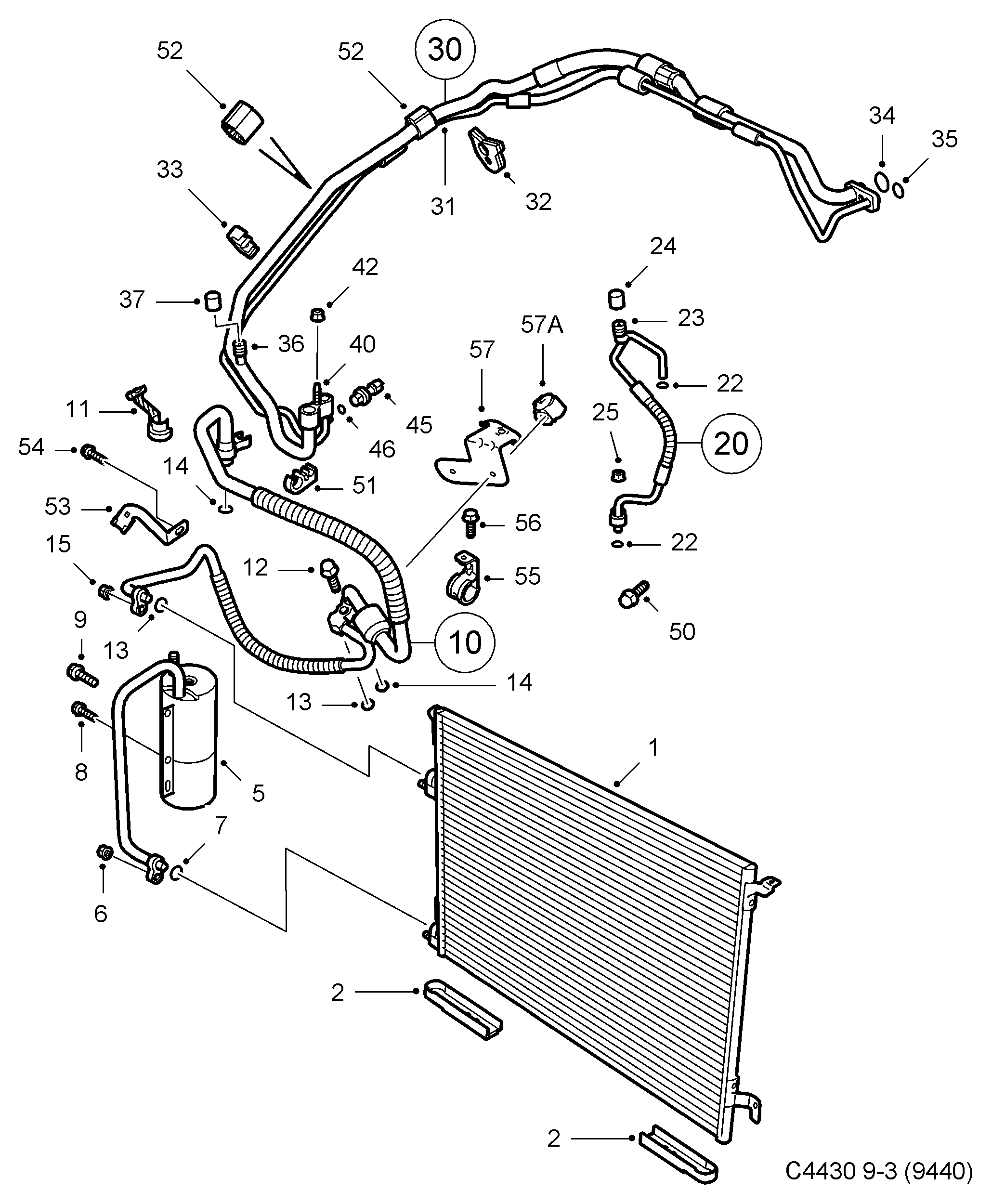 Cadillac 12 793 295 - Кондензатор, климатизация vvparts.bg