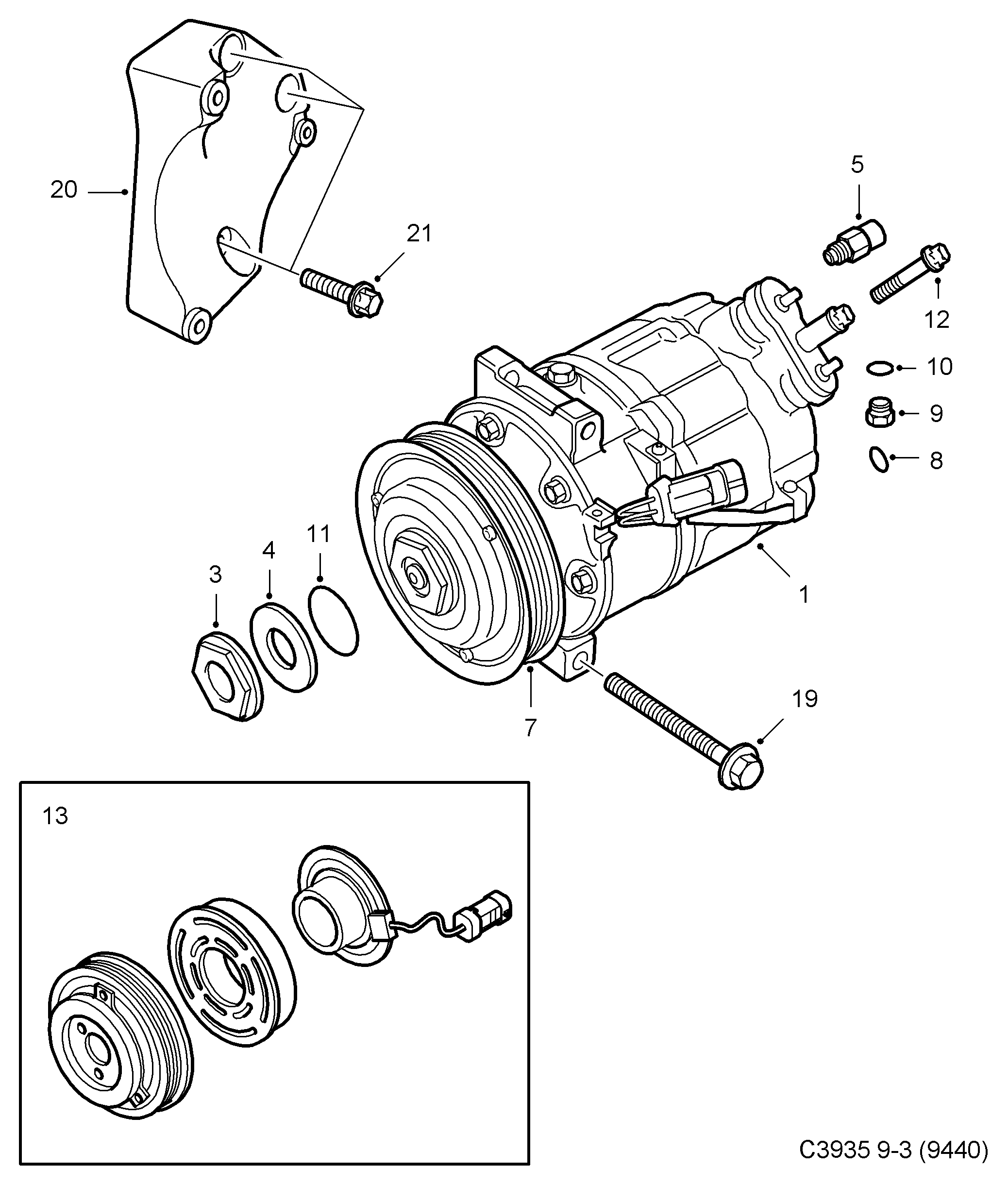 General Motors 12792669 - Компресор, климатизация vvparts.bg