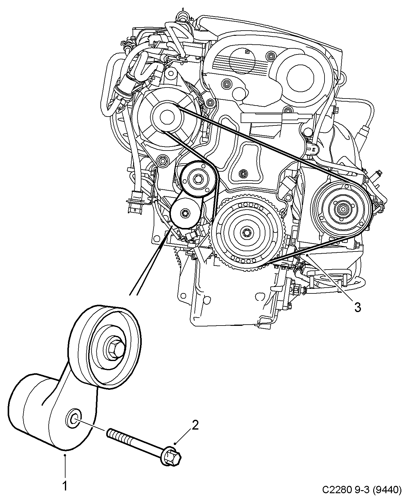 Vauxhall 90571758 - Ремъчен обтегач, пистов ремък vvparts.bg