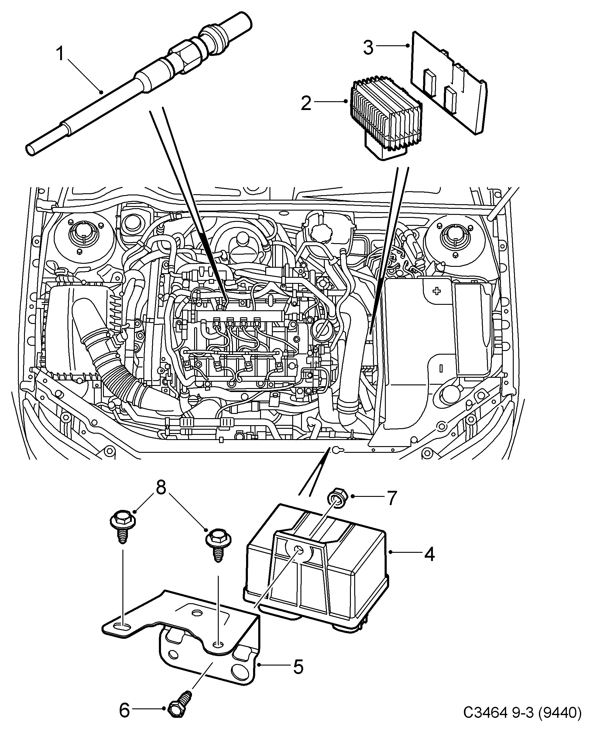 Vauxhall 93178411 - Подгревна свещ vvparts.bg