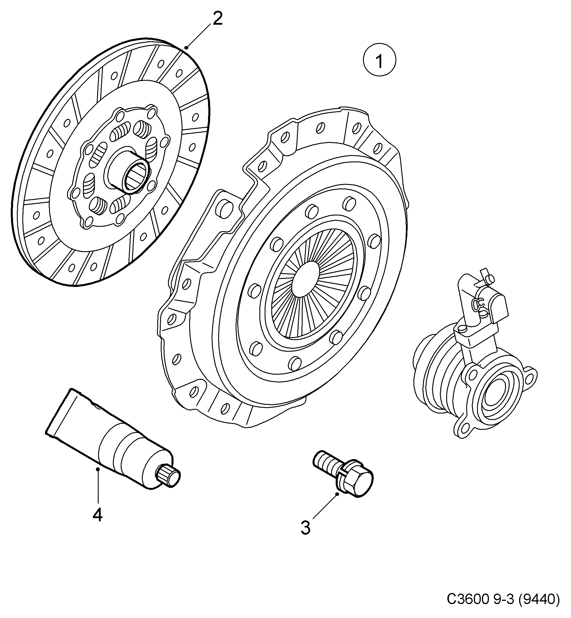 Cadillac 93181953 - Комплект съединител vvparts.bg