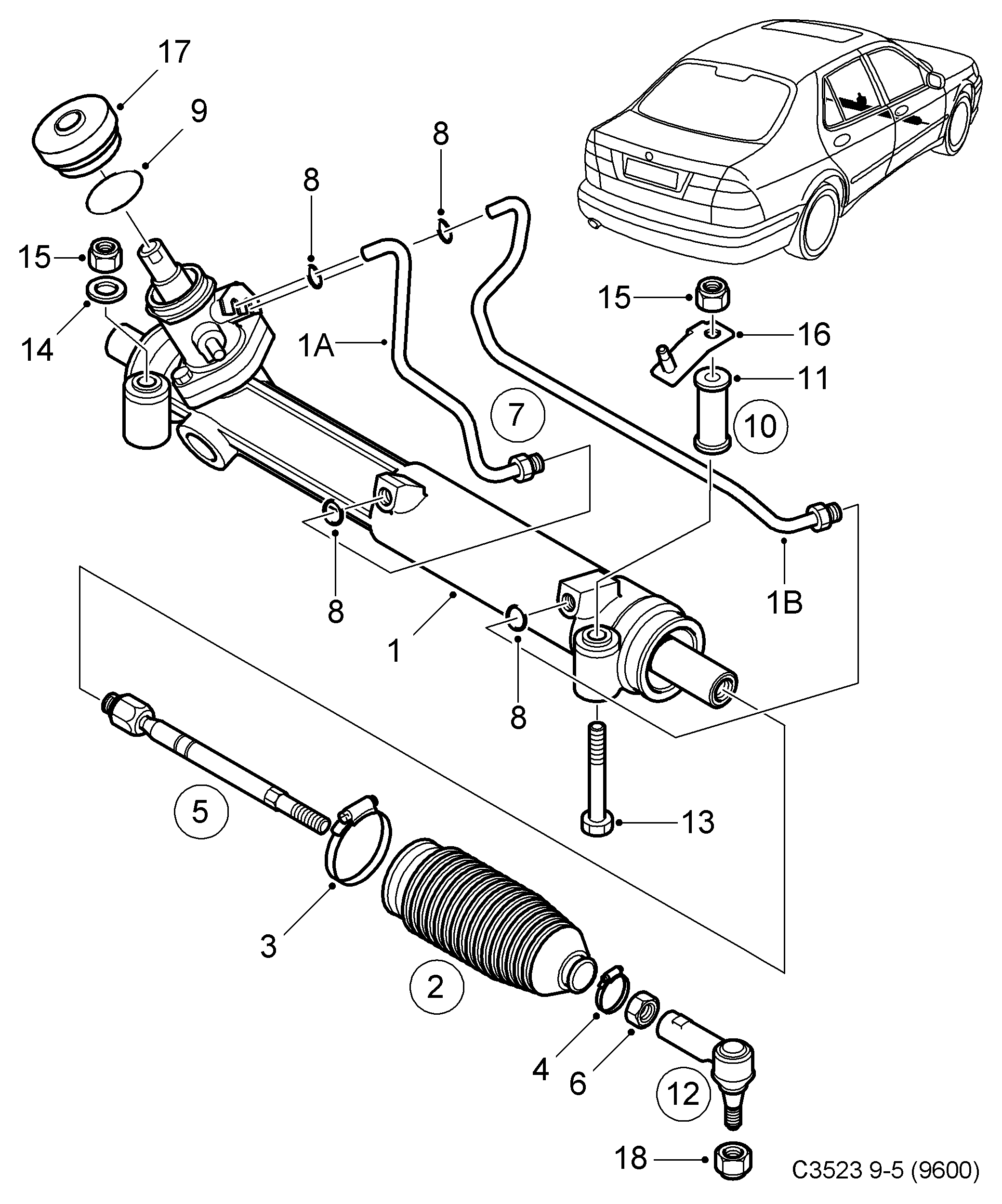 Vauxhall 4836557 - Аксиален шарнирен накрайник, напречна кормилна щанга vvparts.bg