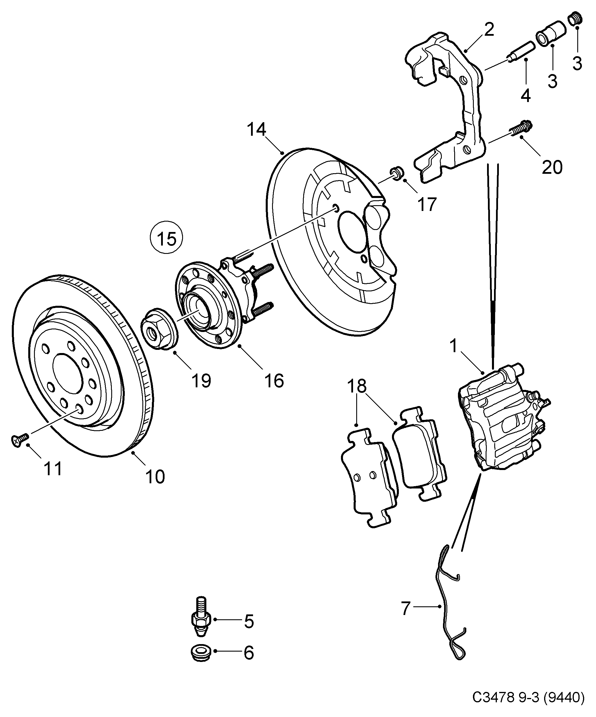 Opel 93186387 - Комплект колесен лагер vvparts.bg