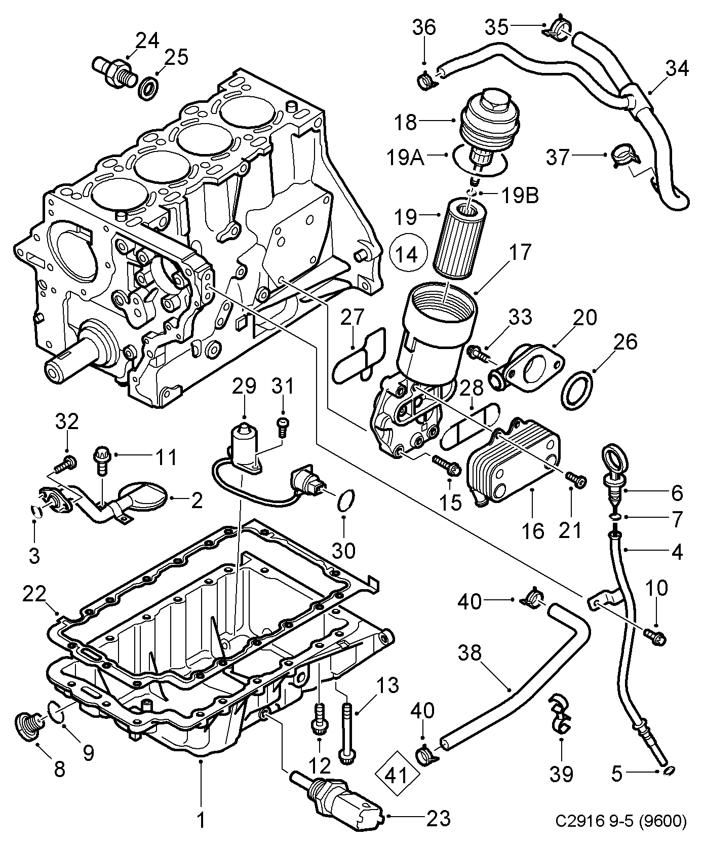 SAAB 9544610 - Датчик, налягане на маслото vvparts.bg