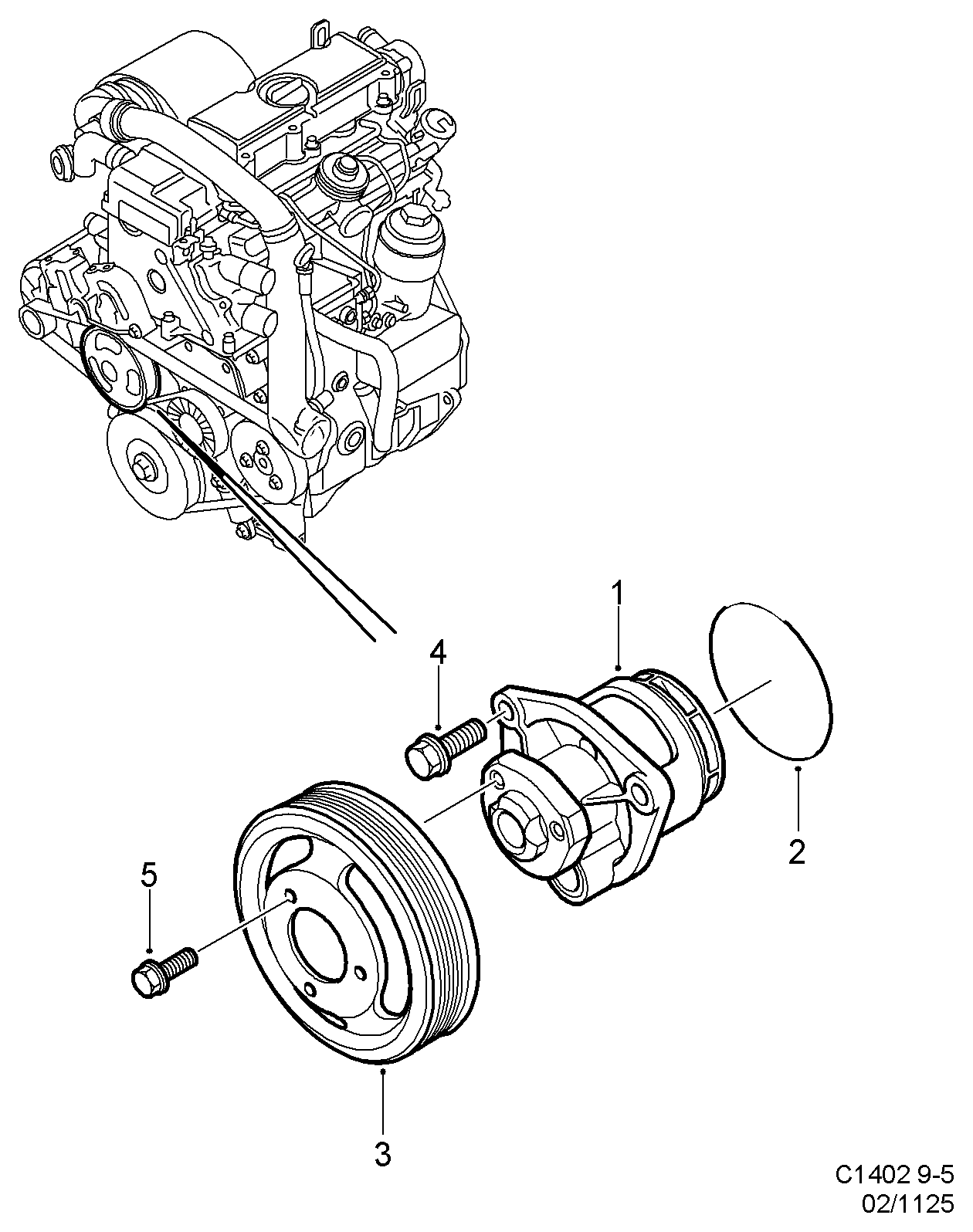 Opel 90 54 0478 - Водна помпа vvparts.bg