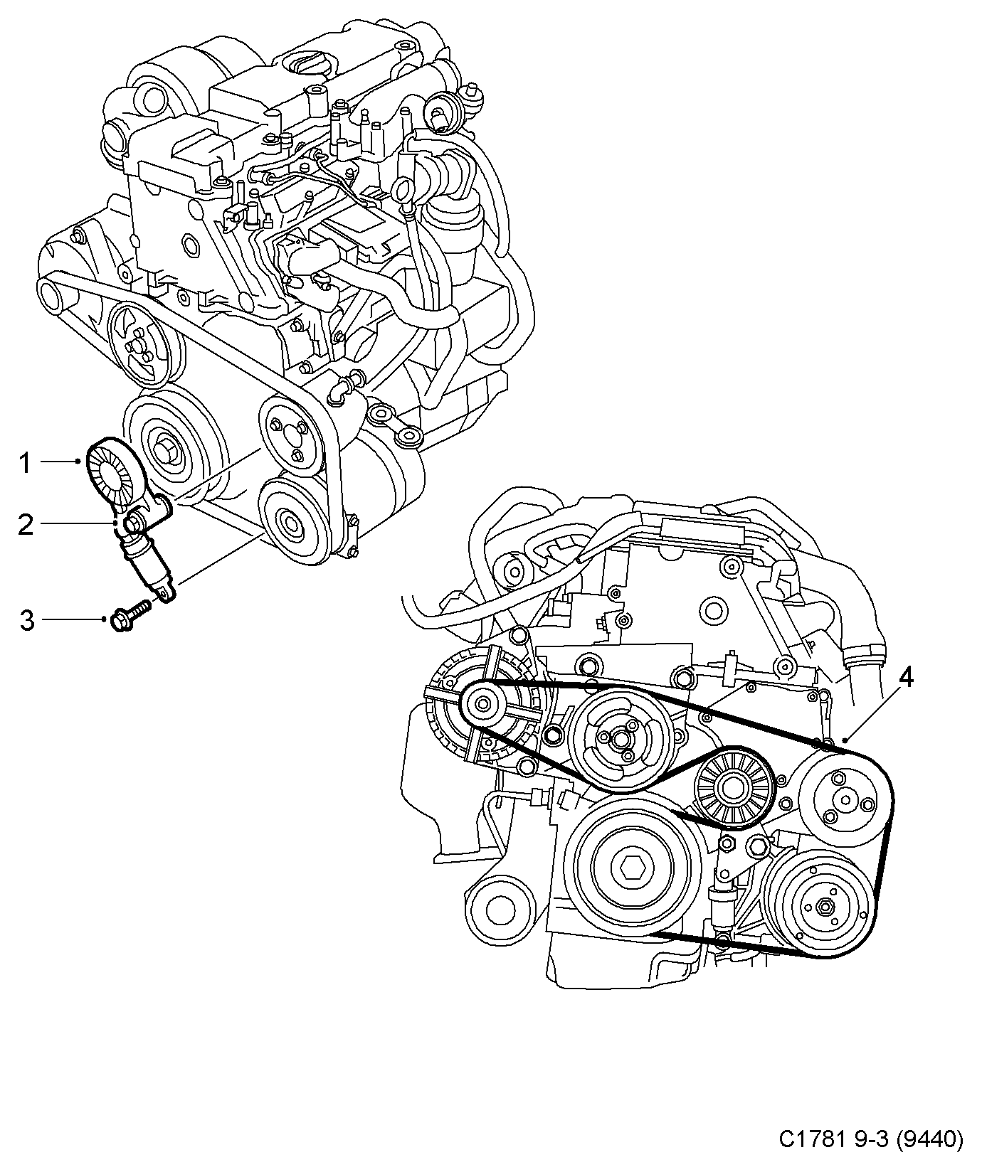 Vauxhall 9180809 - Паразитна / водеща ролка, пистов ремък vvparts.bg