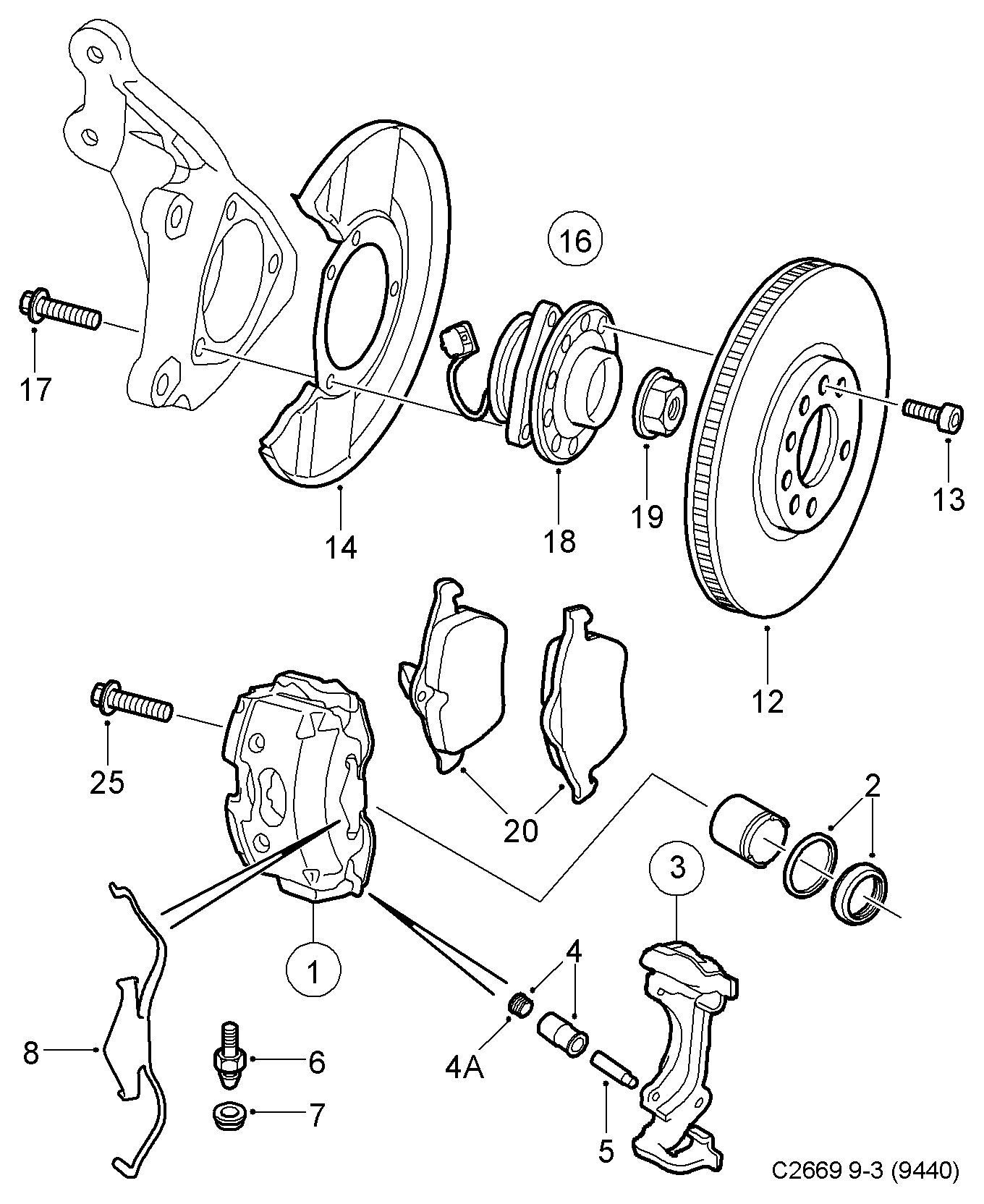 SAAB 12799815 - Комплект колесен лагер vvparts.bg