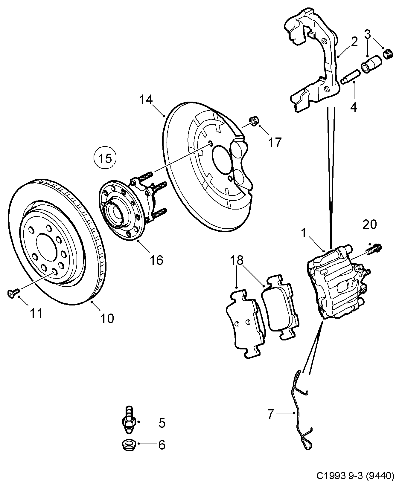 Opel 93170611 - Комплект колесен лагер vvparts.bg