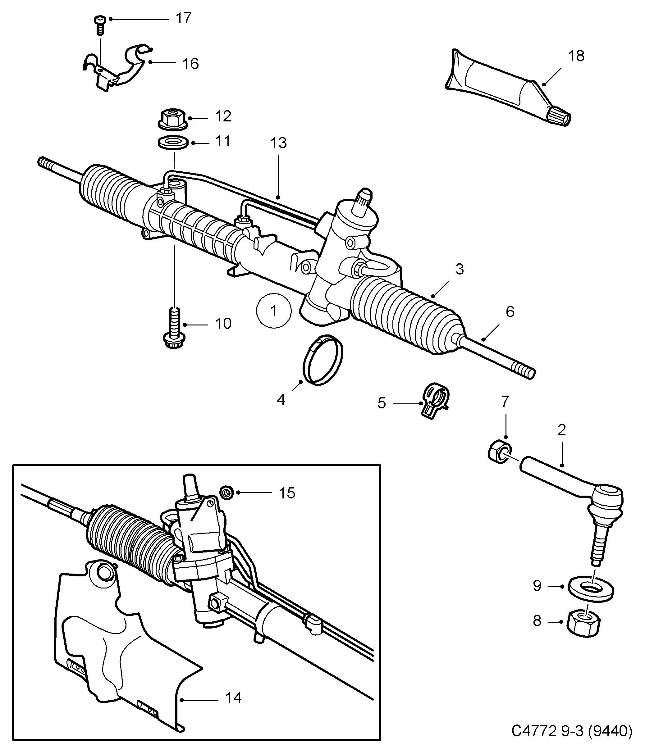 Opel 93172263 - Кормилна кутия vvparts.bg