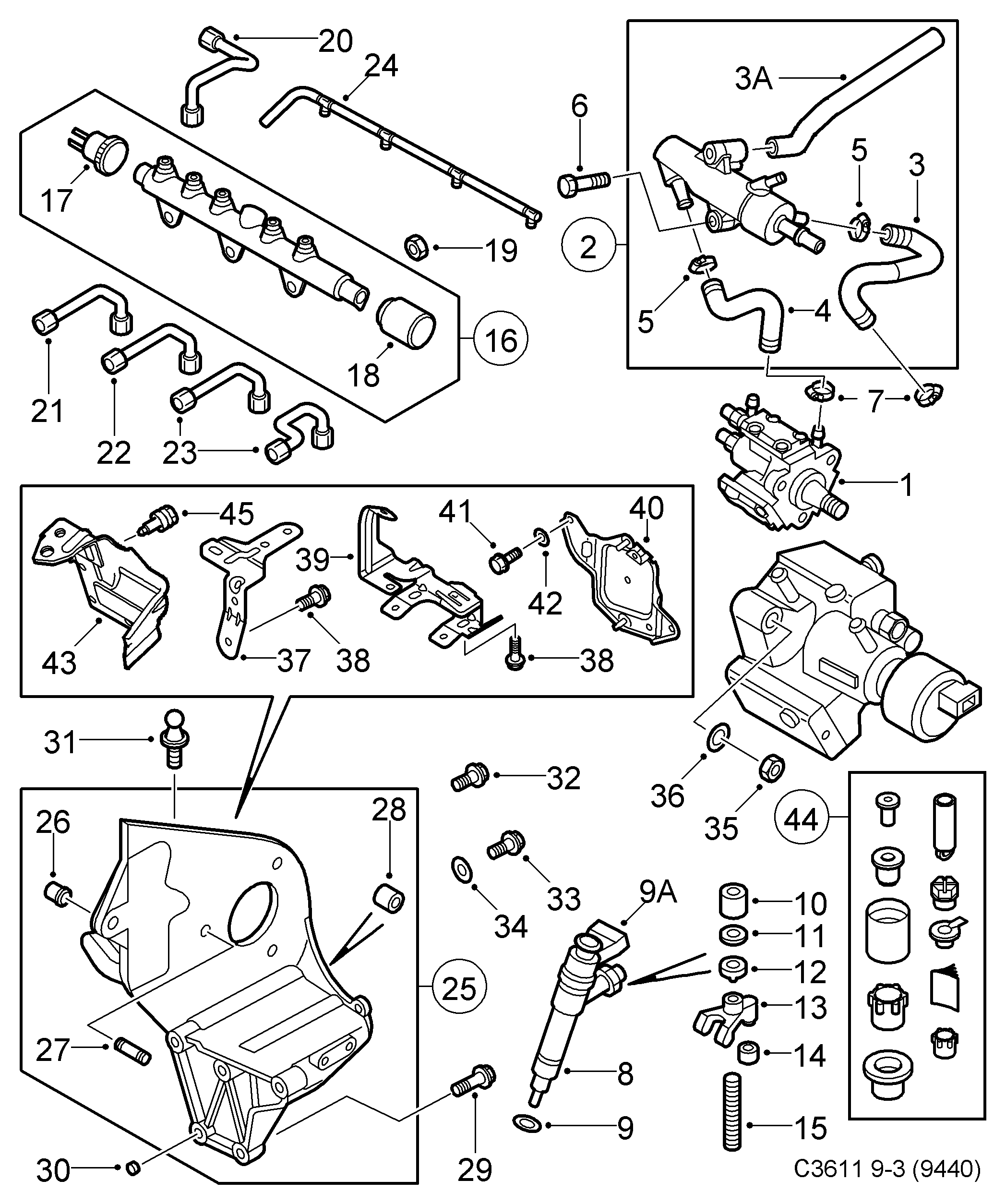 Opel 93178684 - Комплект дюза с държач vvparts.bg