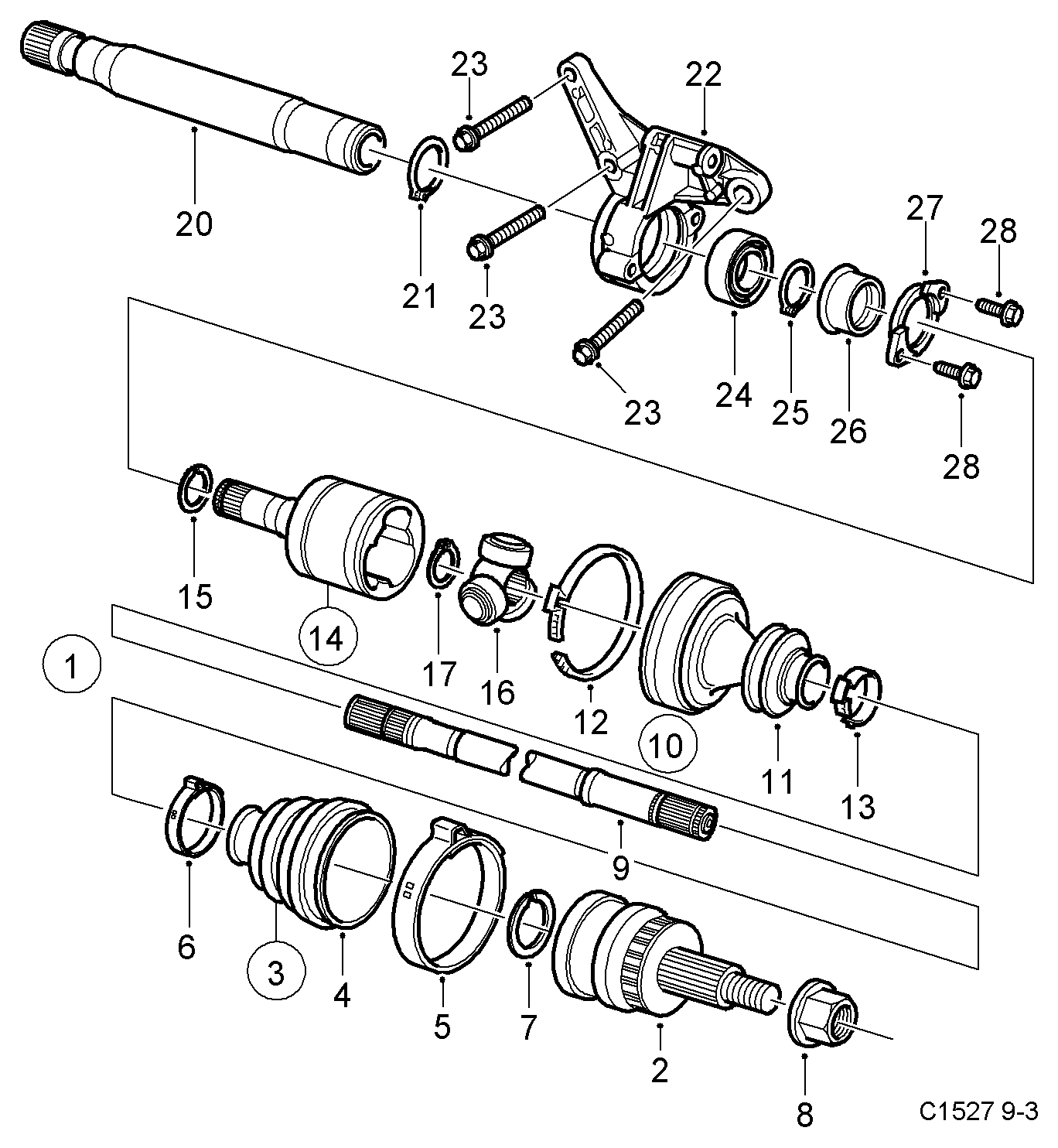 Opel 13166590 - Полуоска vvparts.bg