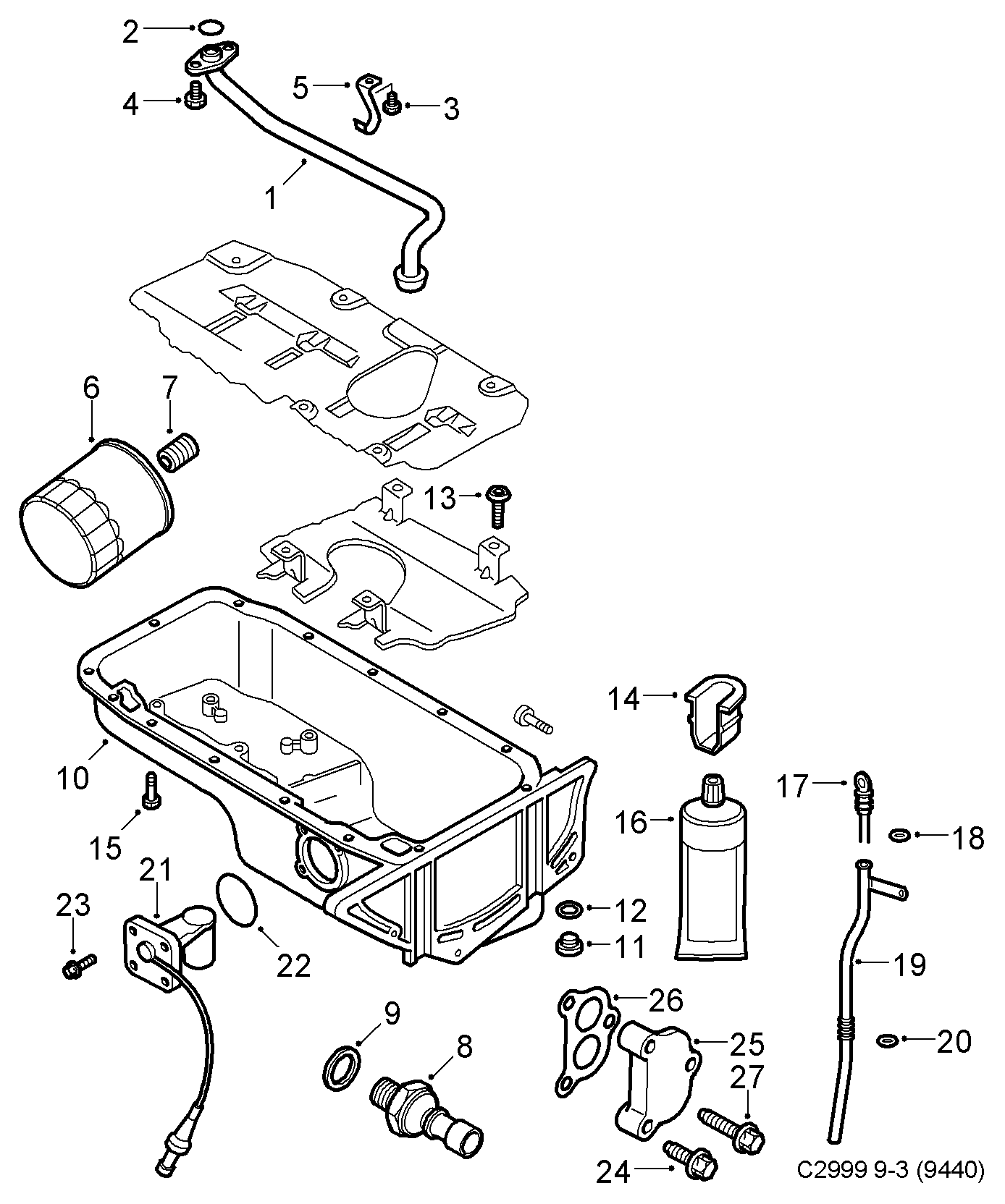 SAAB 93185475 - Маслен филтър vvparts.bg