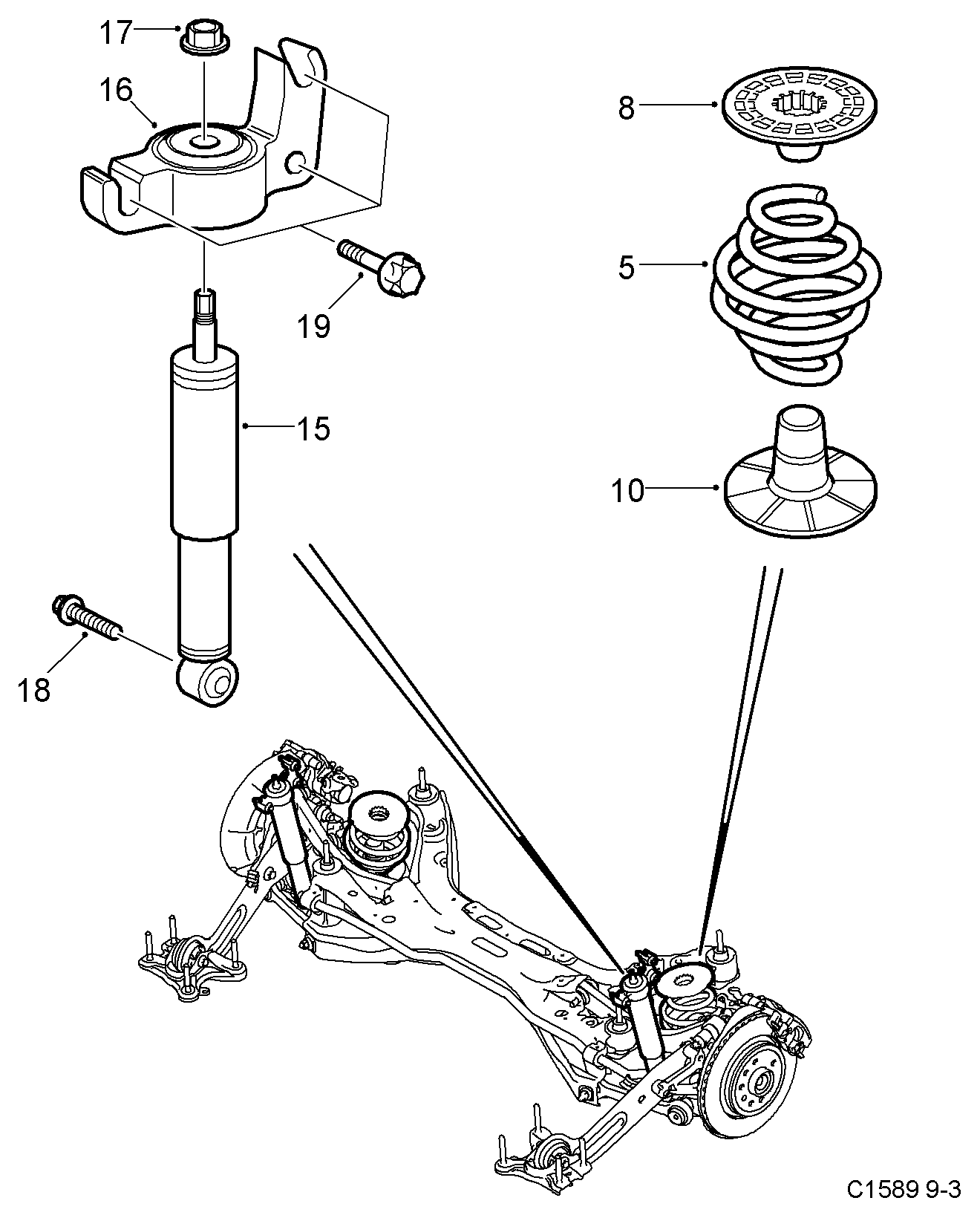 SAAB 12756987 - Амортисьор vvparts.bg