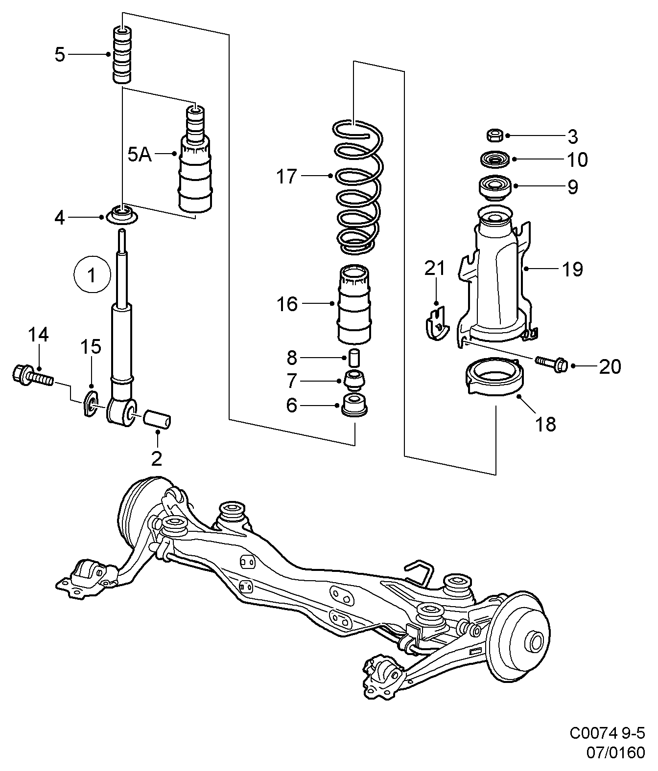 PEUGEOT 5238480 - Амортисьор vvparts.bg