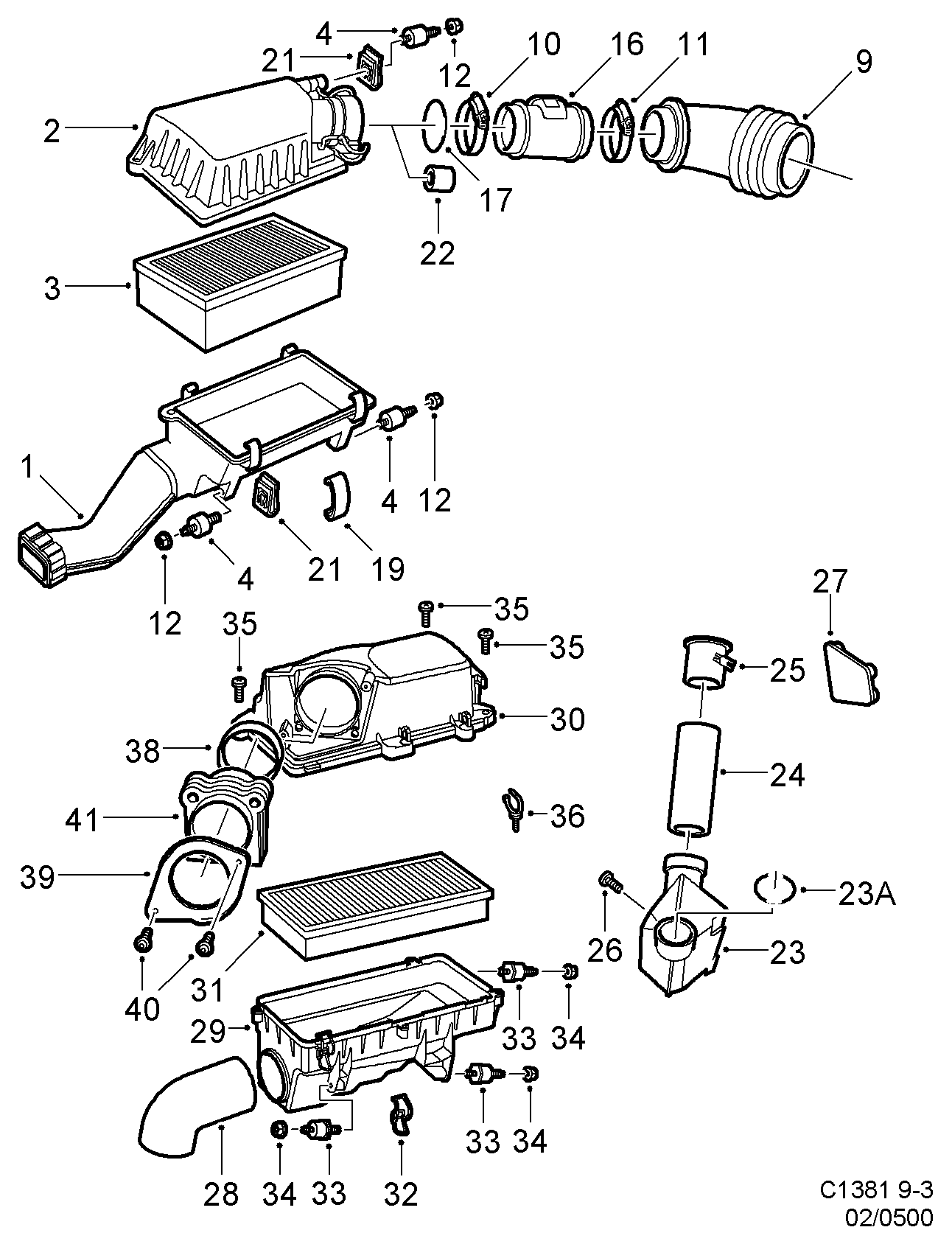 CITROËN 4876199 - Въздушен филтър vvparts.bg