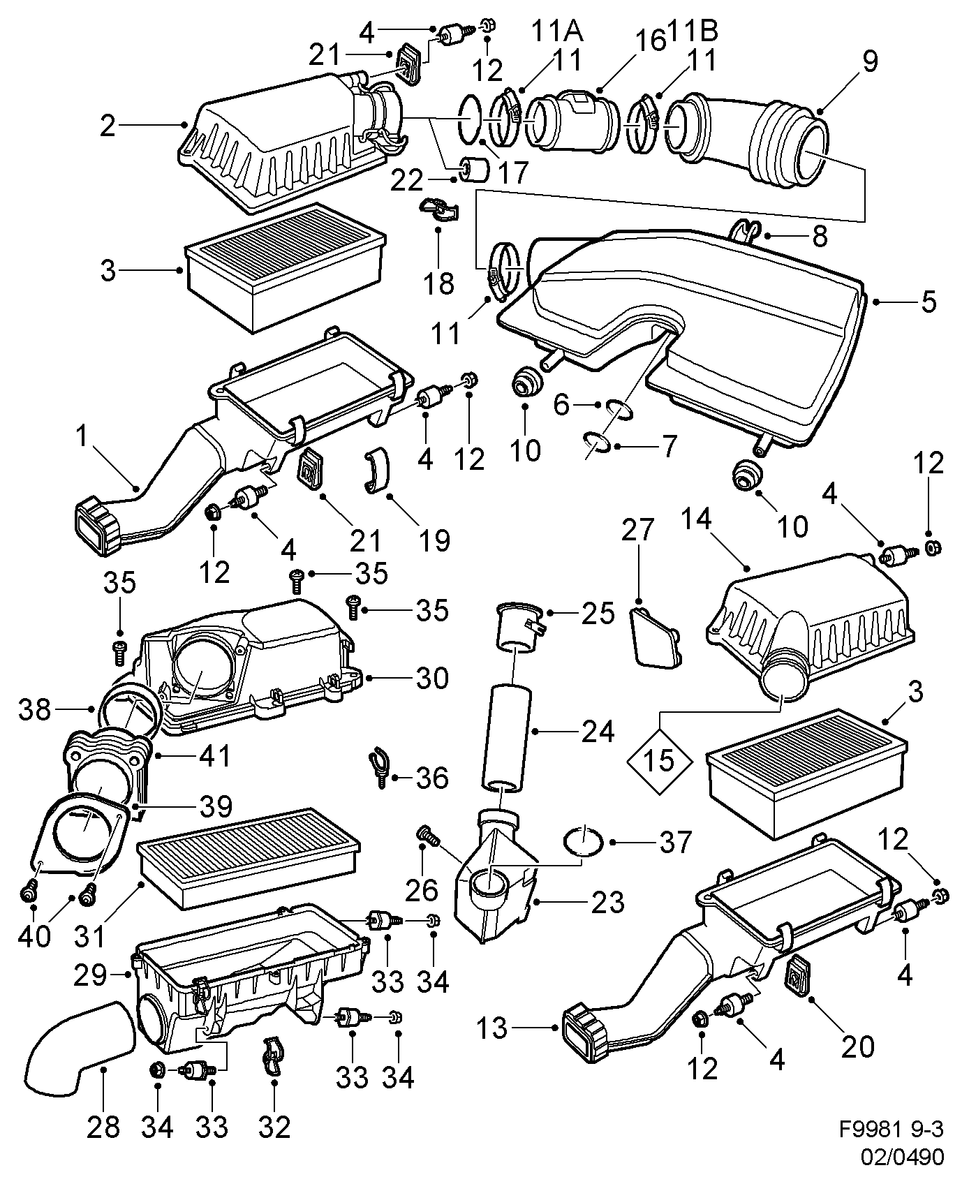 SAAB 4876074 - Въздушен филтър vvparts.bg