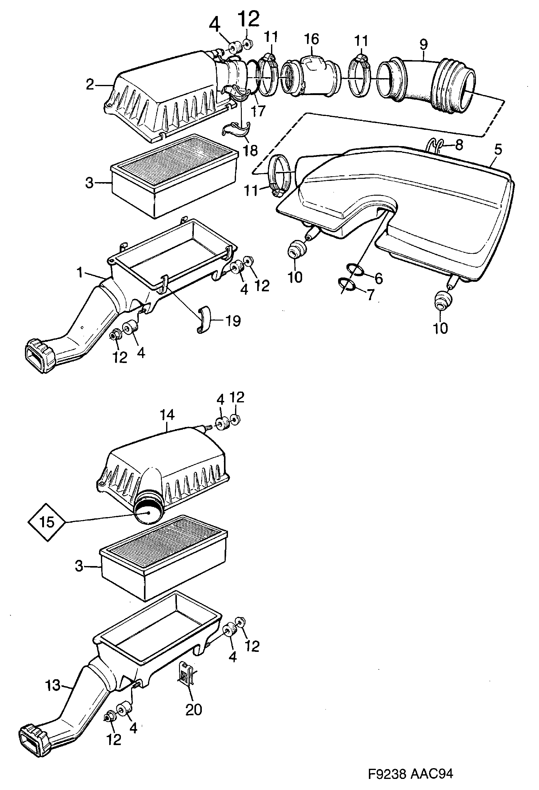 SAAB 4236030 - Въздушен филтър vvparts.bg