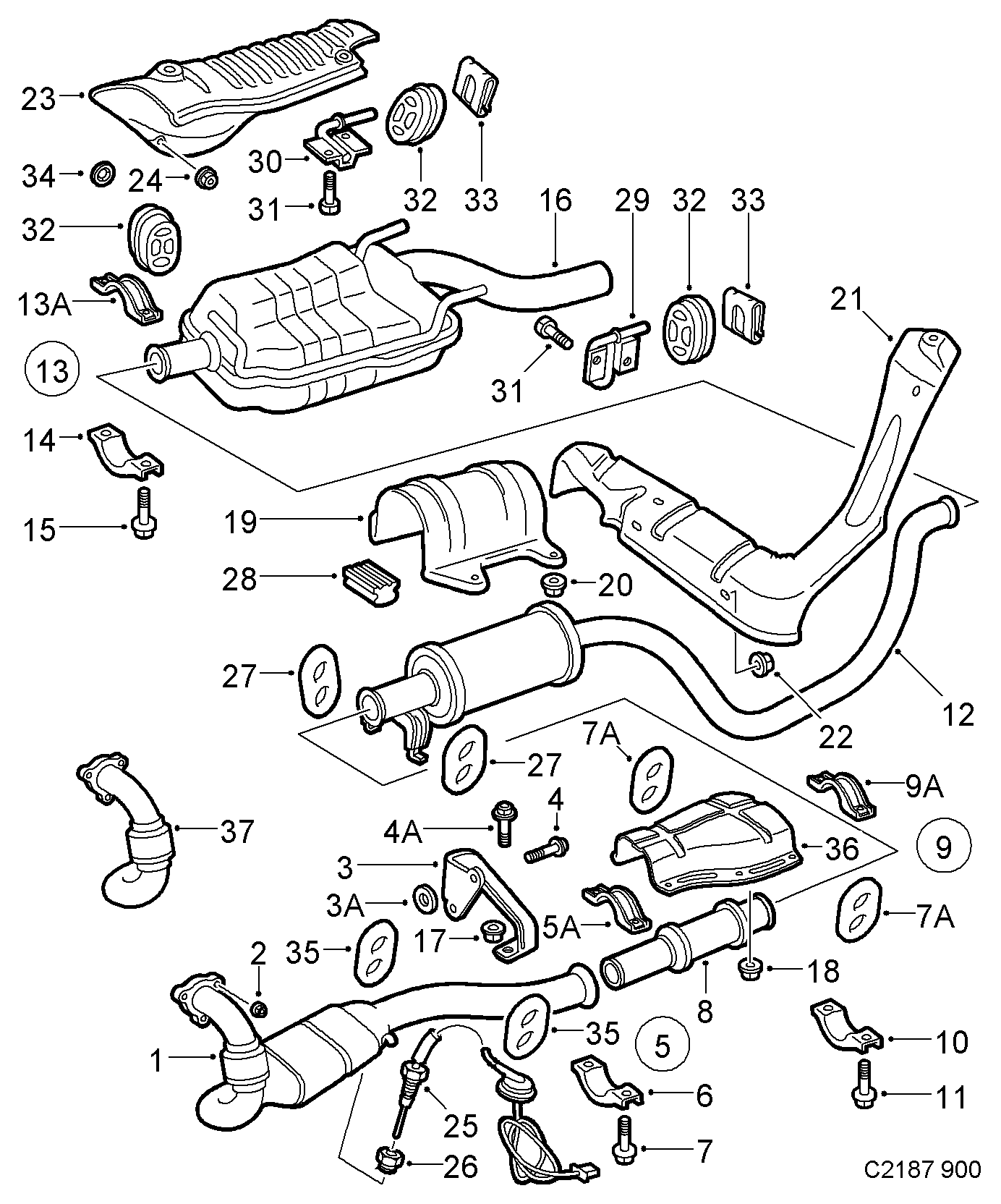 SAAB 8.123.747 - Завинтващ болт, закрепване на ламбдасонда vvparts.bg