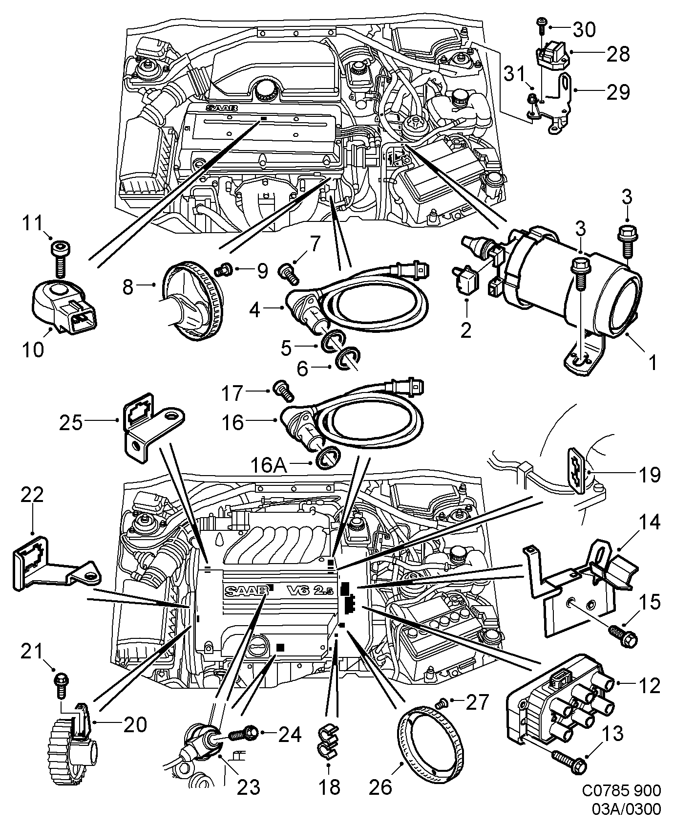 SAAB 45 04 536 - Запалителна бобина vvparts.bg