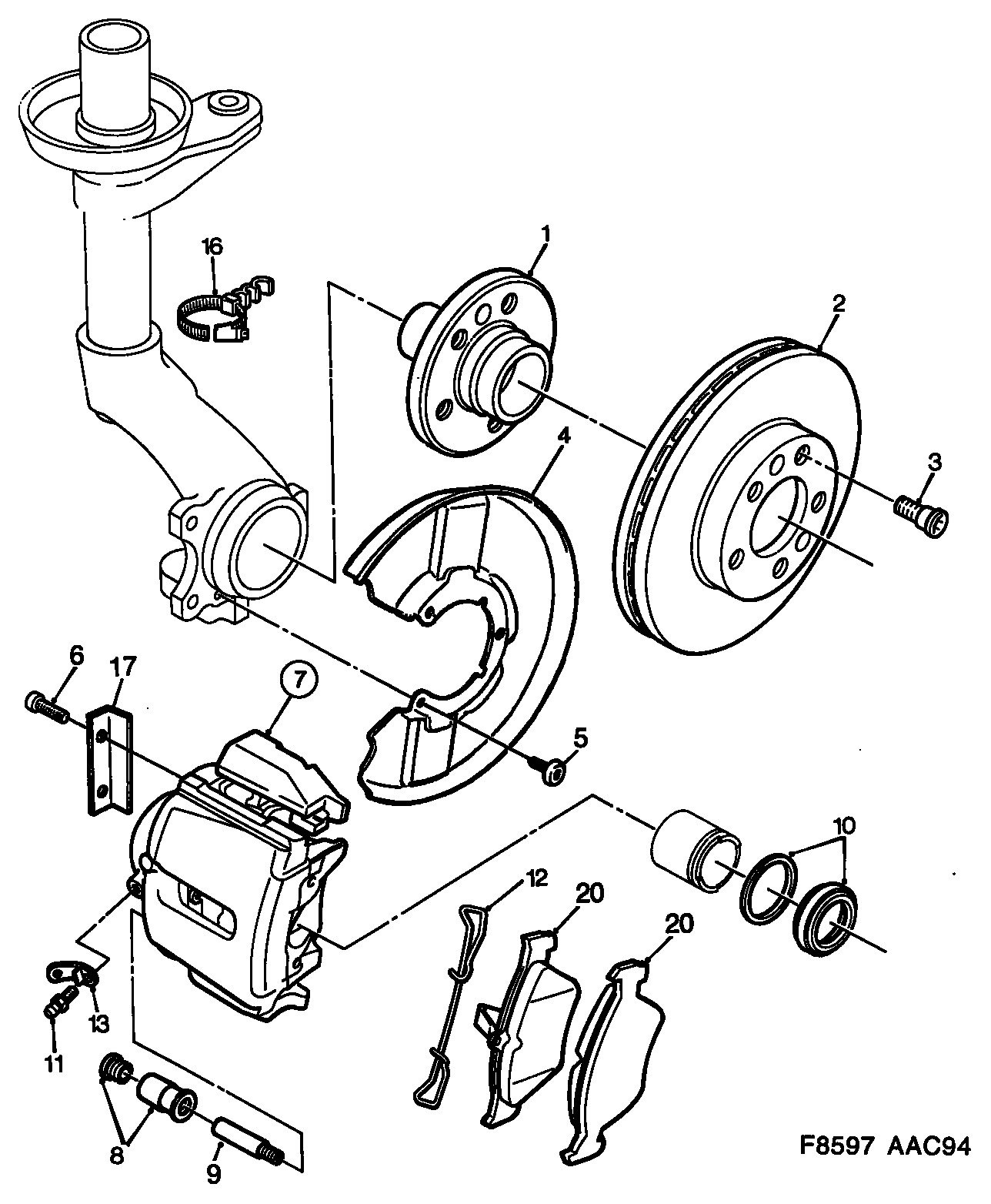 Vauxhall 4241428 - Спирачен диск vvparts.bg