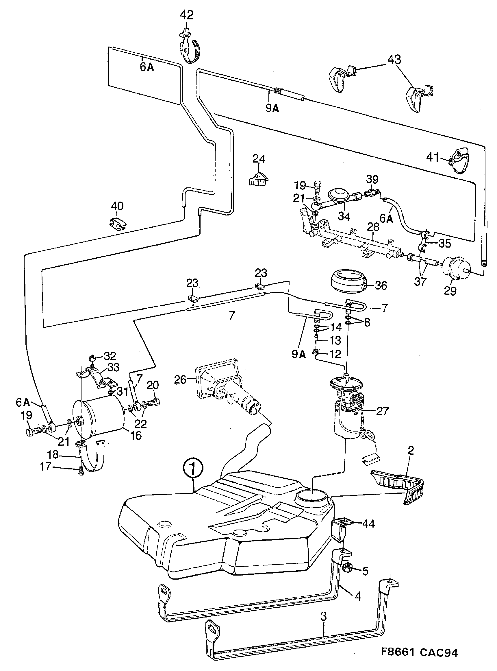 SAAB 4163853 - Горивен филтър vvparts.bg