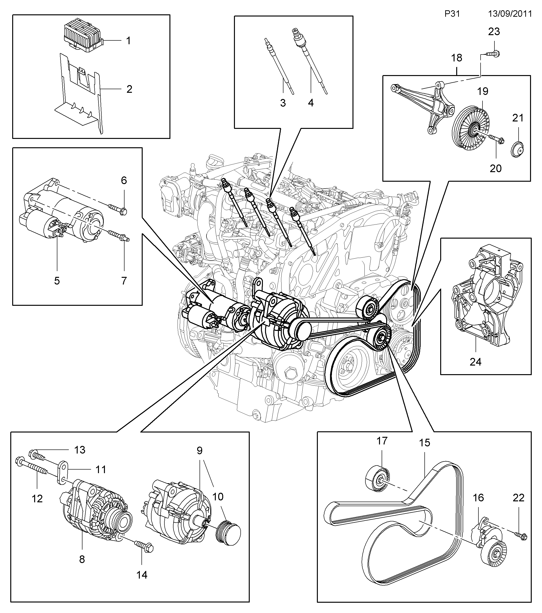 SAAB 1340272 - Пистов ремък vvparts.bg