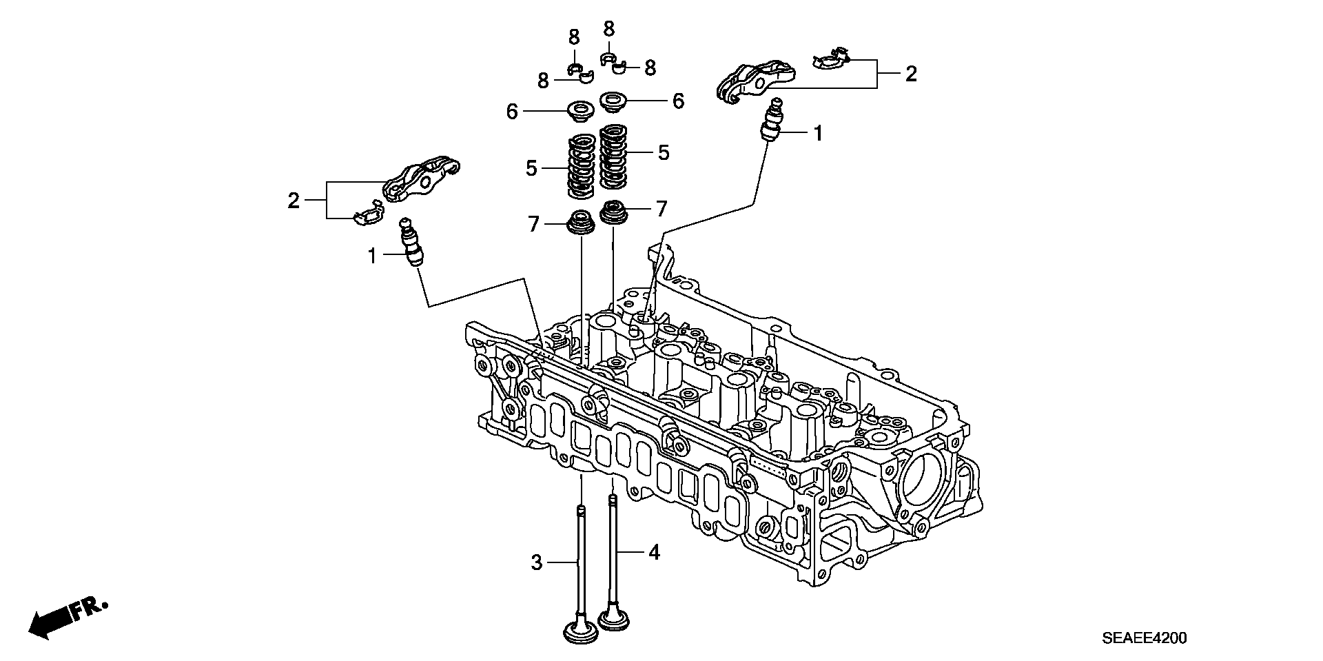 Honda 14621-RBD-E01 - Кобилица (повдигащ лост), газоразпределение vvparts.bg