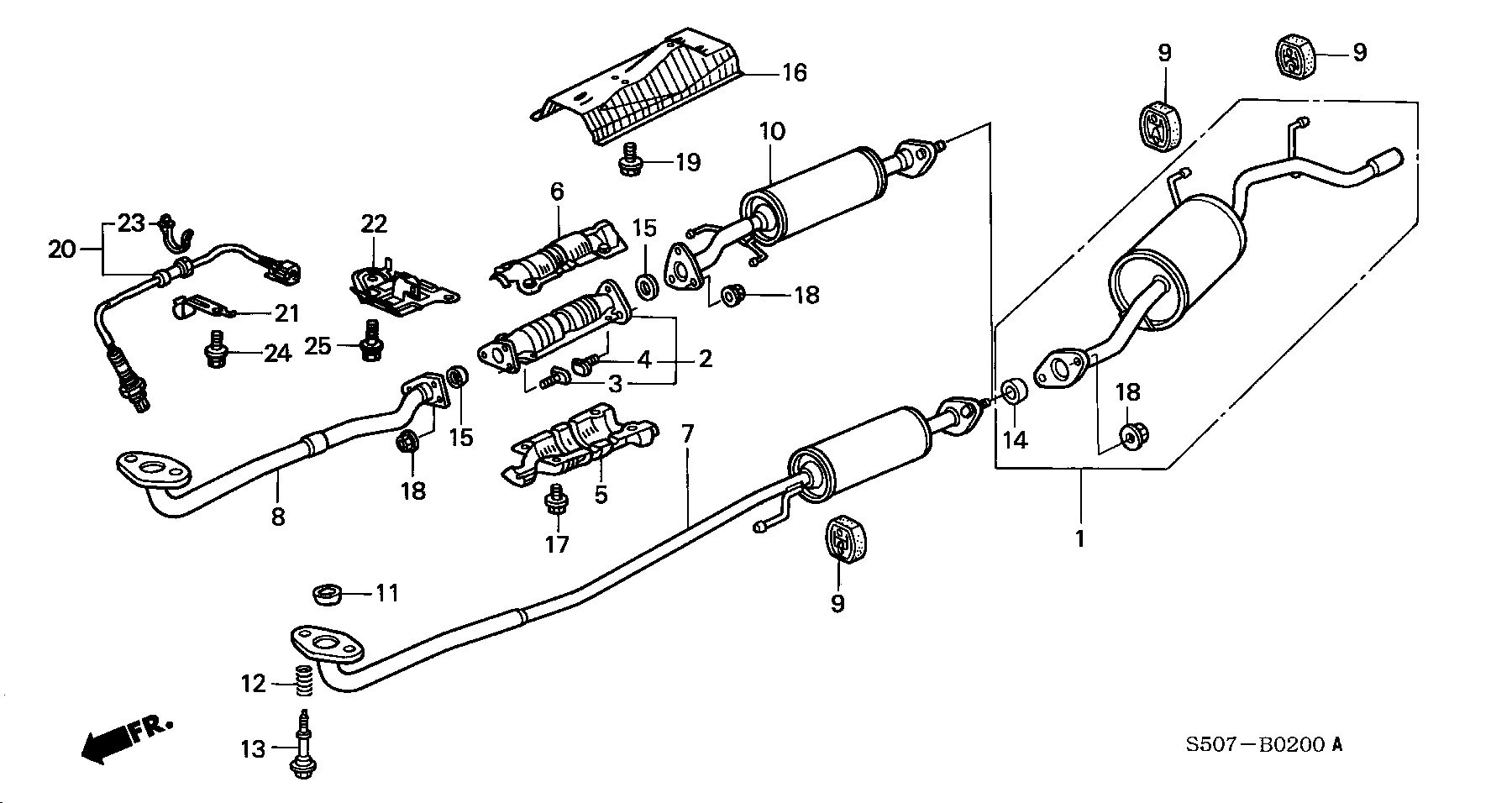 Honda 18229-S04-X01 - Уплътнение, изпускателни тръби vvparts.bg