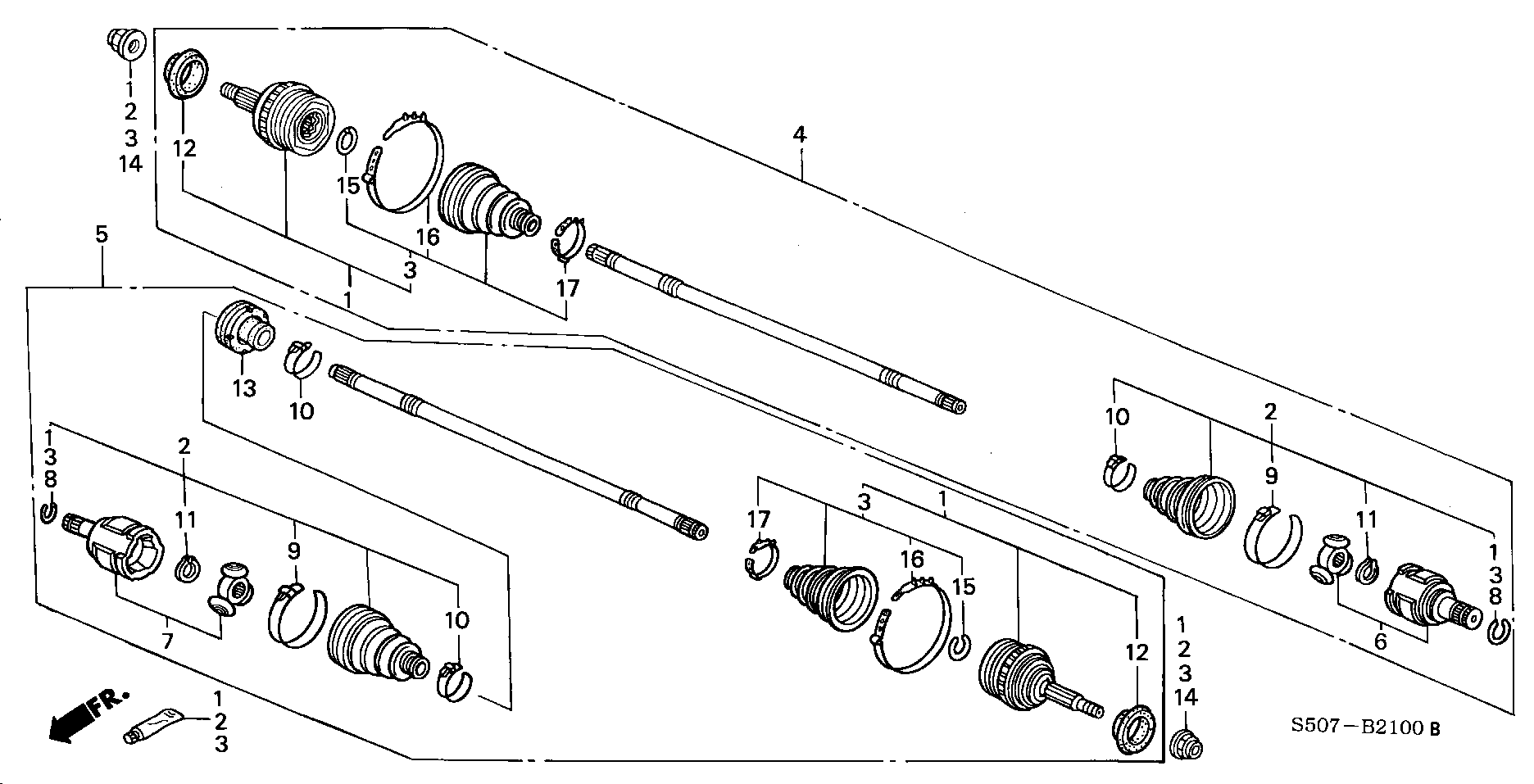 Honda 44018-S04-C03 - Маншон, полуоска vvparts.bg