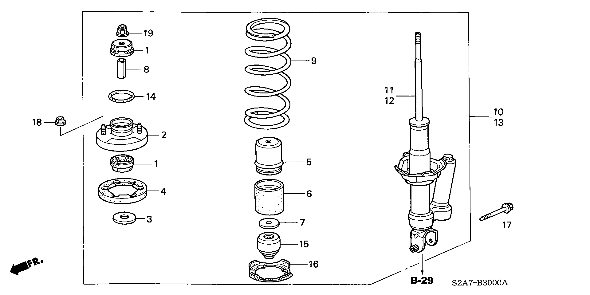 ACURA 51675-SR0-004 - Тампон на макферсън vvparts.bg