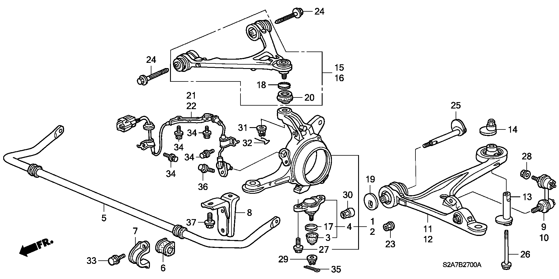 Honda 51215-S2A-010 - Шарнири vvparts.bg