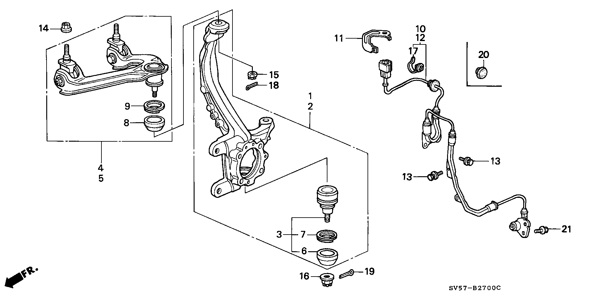 Honda 51215SV4J50 - Шарнири vvparts.bg