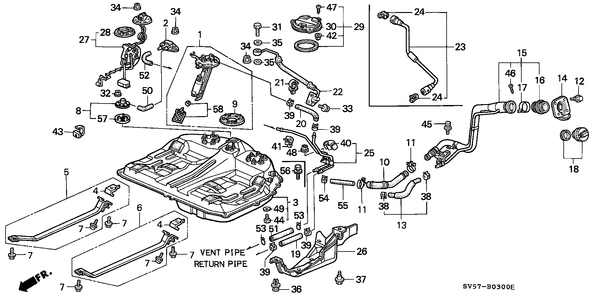 Honda 17040SV4A30 - Горивна помпа vvparts.bg