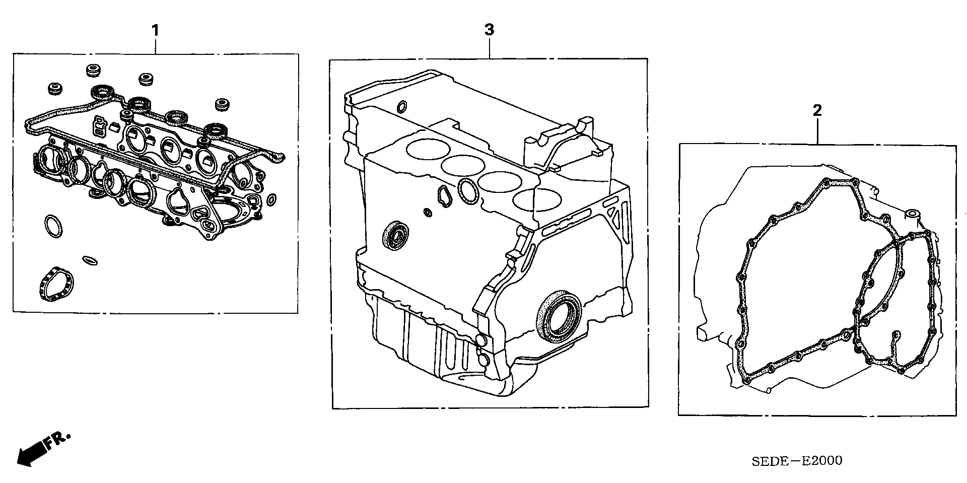 Honda 06114-RBA-010 - Комплект гарнитури, колянно-мотовилков блок vvparts.bg