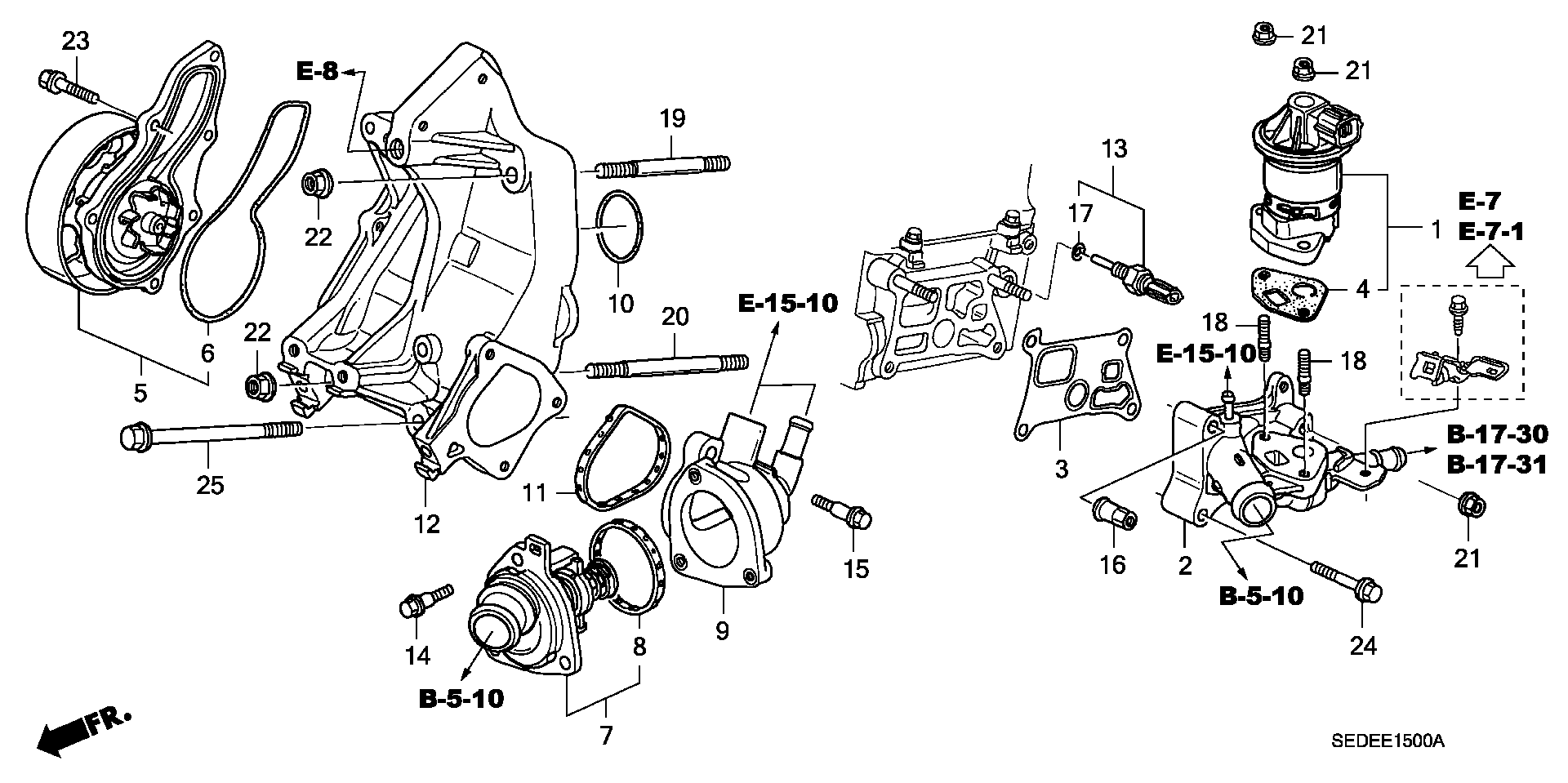 ACURA 19301-RAF-003 - Термостат, охладителна течност vvparts.bg