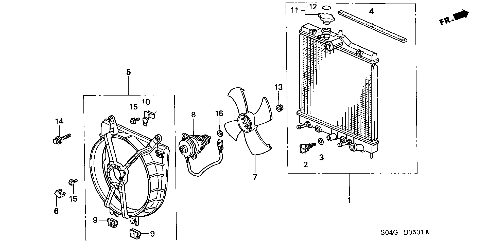 Honda 19010P2J014 - Радиатор, охлаждане на двигателя vvparts.bg