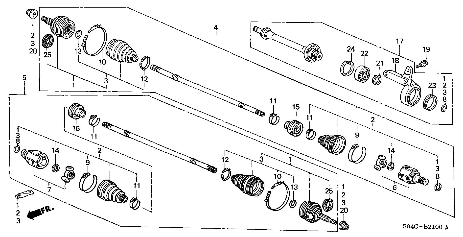 Honda 44018S04N00 - Маншон, полуоска vvparts.bg