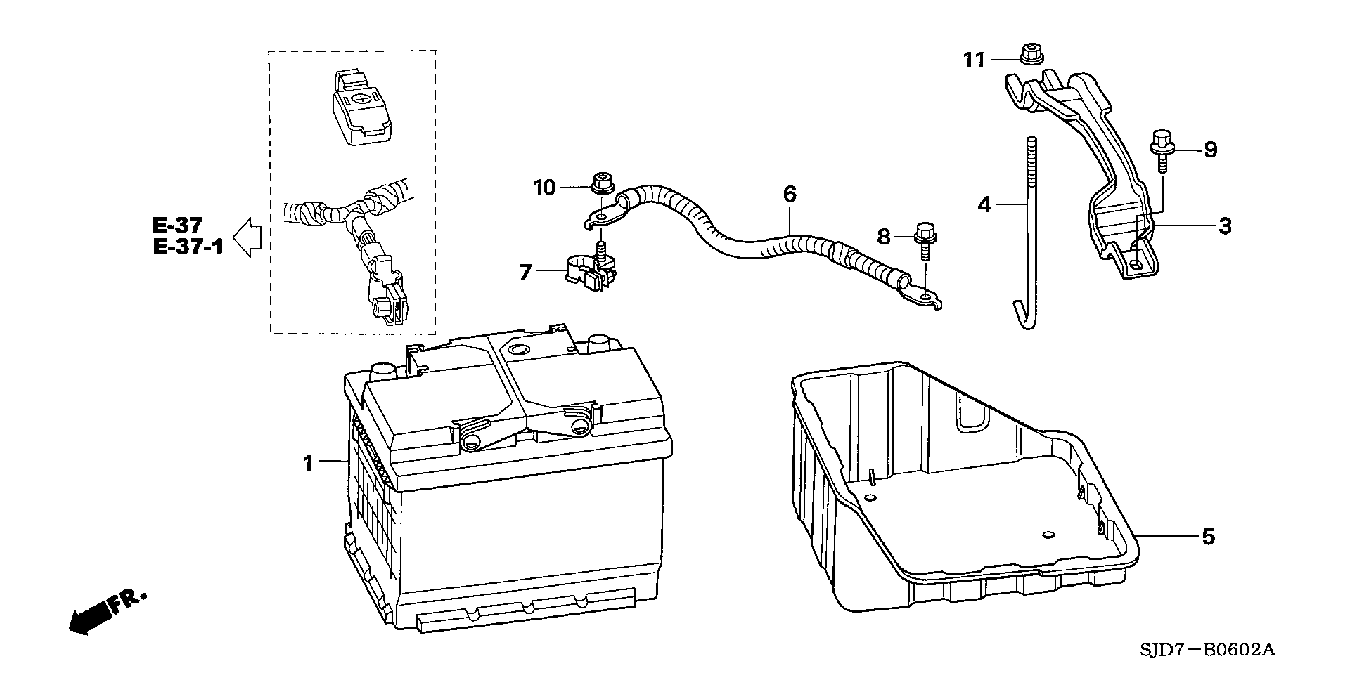 Honda 31500-SEF-E00 - Стартов акумулатор vvparts.bg