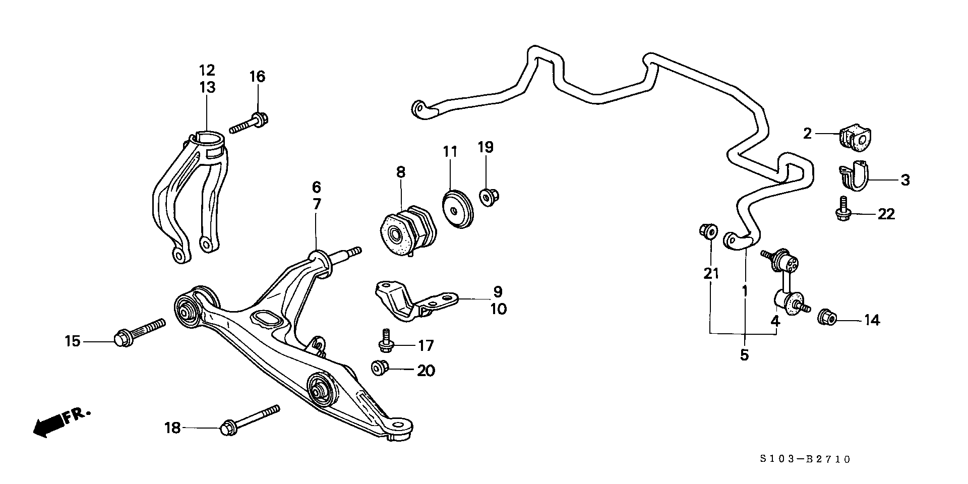 Honda 51350-S10-A00 - Носач, окачване на колелата vvparts.bg