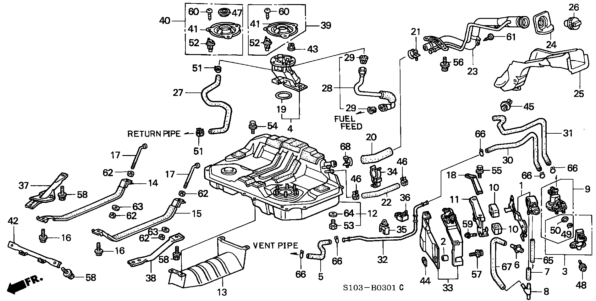 Honda 17040-S10-A10 - Горивна помпа vvparts.bg