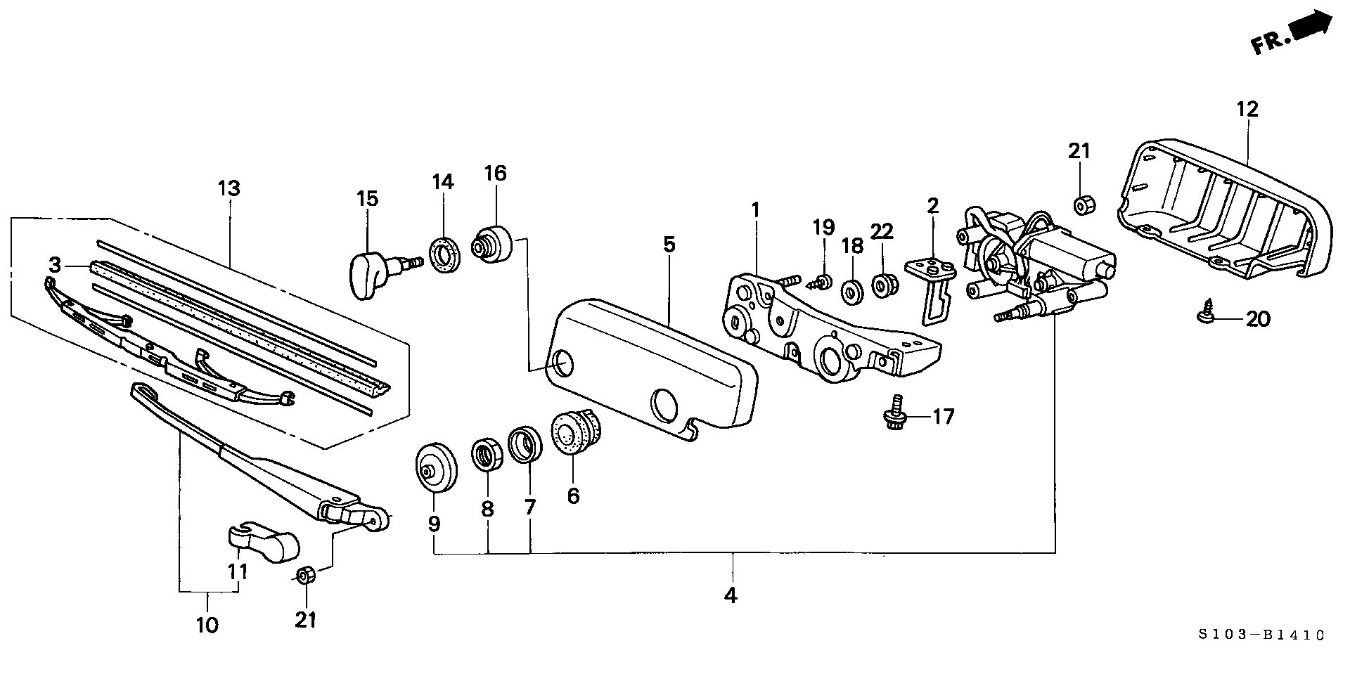 Honda 76730S10A02 - Перо на чистачка vvparts.bg