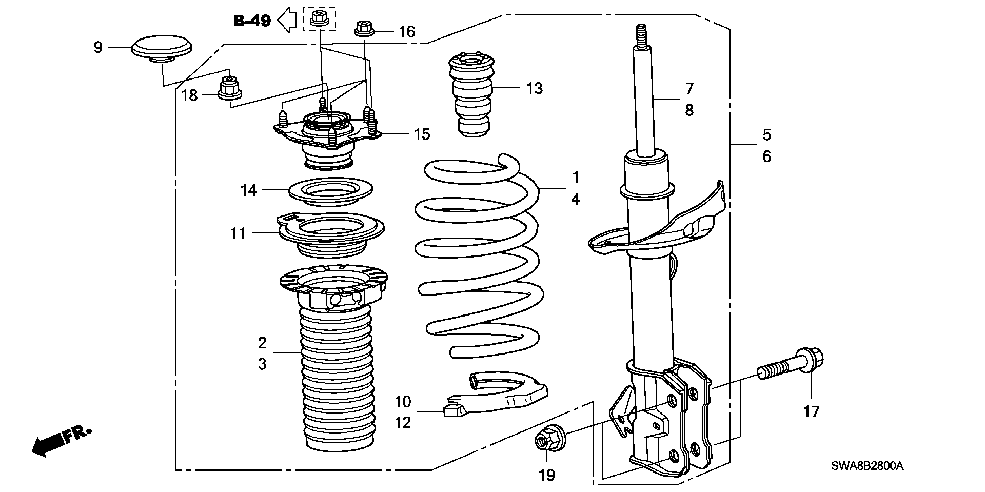 Honda 51722SWET01 - Прахозащитен комплект, амортисьор vvparts.bg