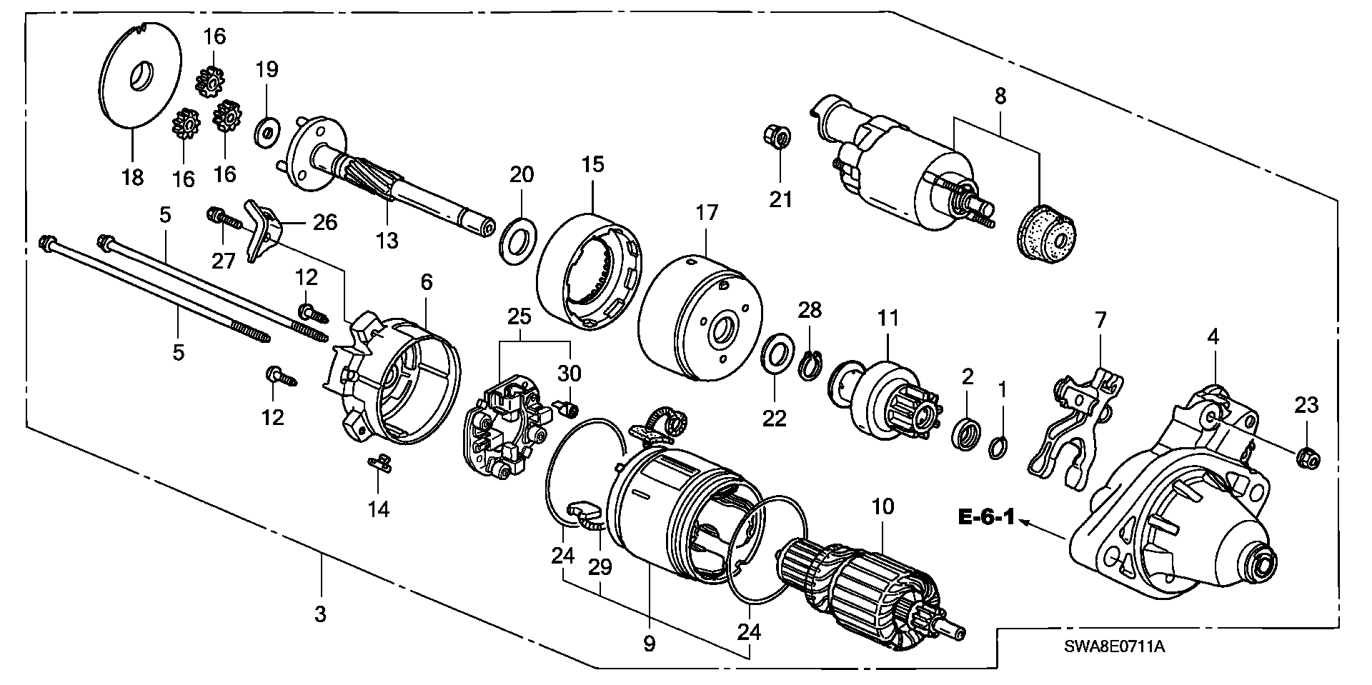 Honda 31200-RZA-003 - Стартер vvparts.bg