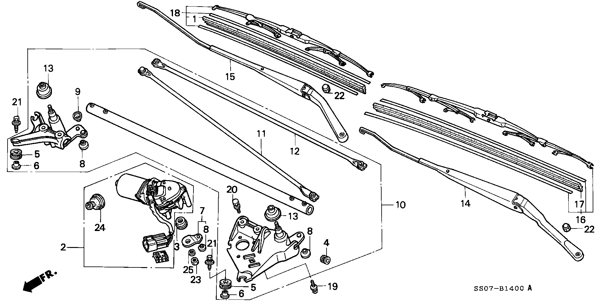 Honda 76630-SM4-A01 - Перо на чистачка vvparts.bg