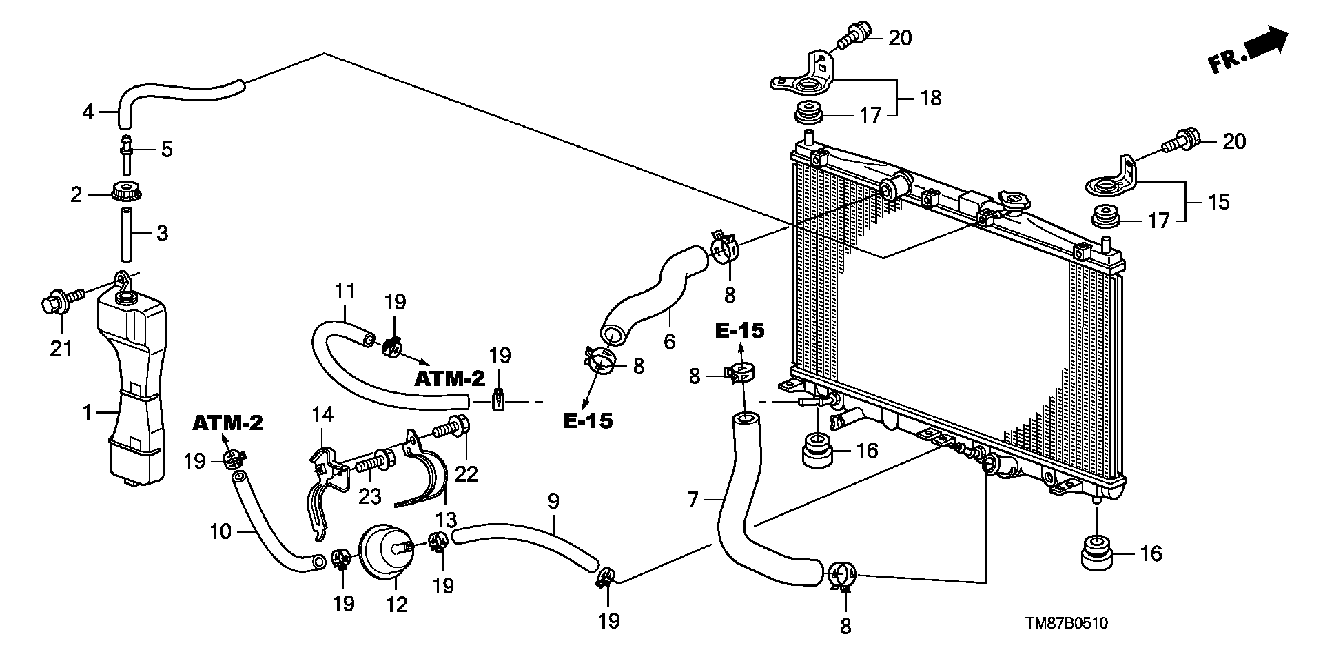 Honda 19502RBJ000 - Маркуч на радиатора vvparts.bg