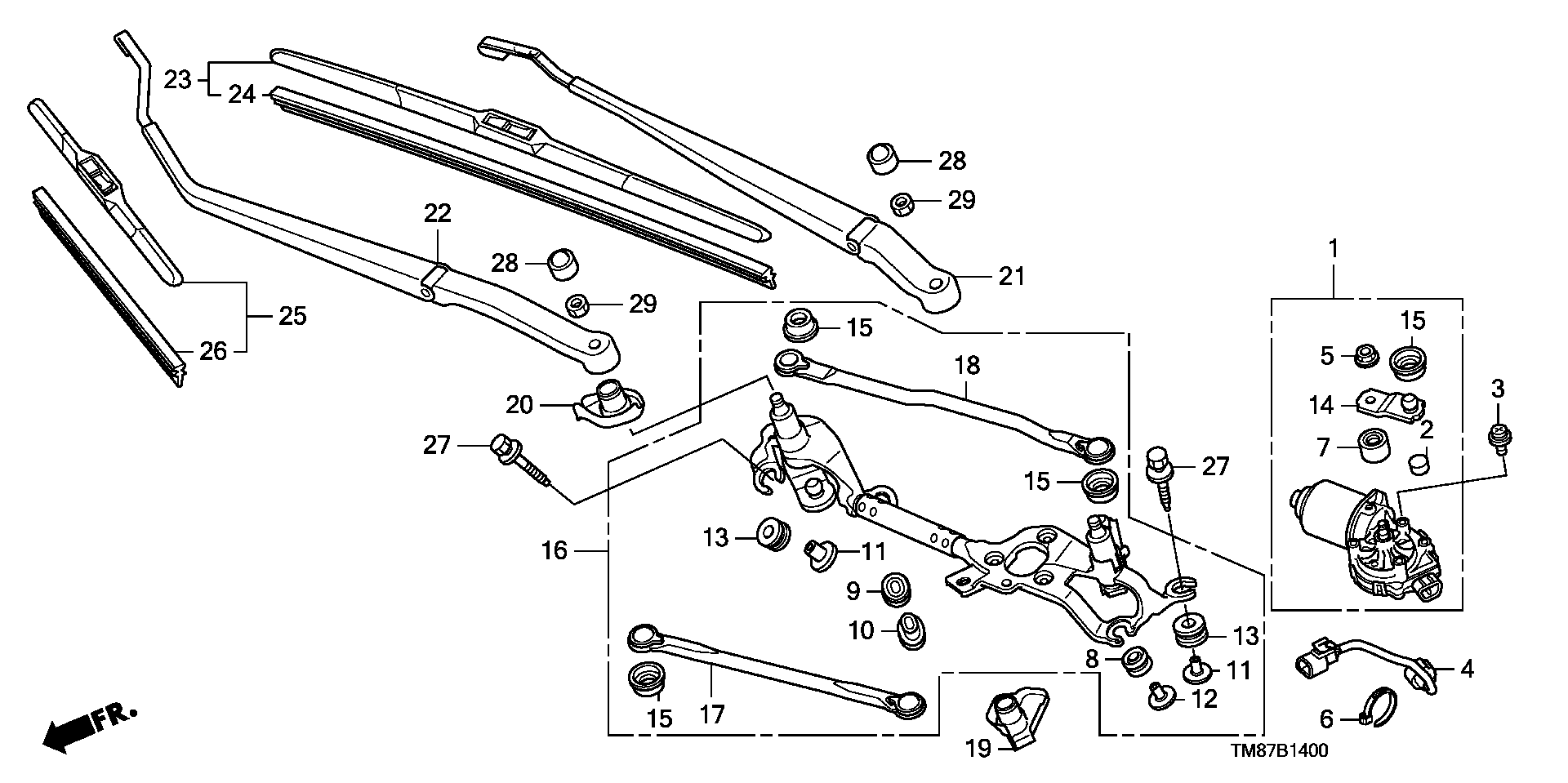 Honda 76632-TM8-003 - Перо на чистачка vvparts.bg